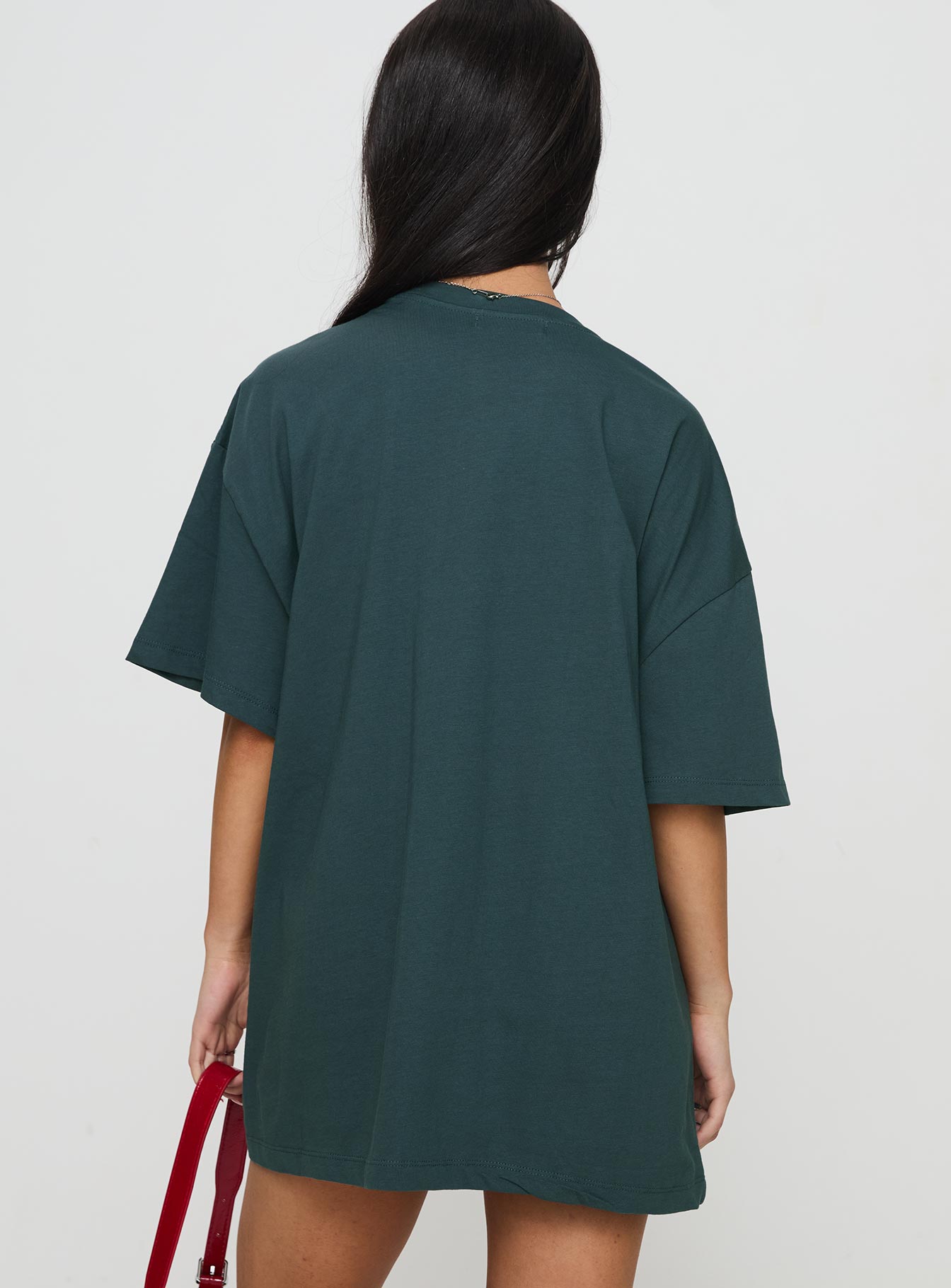 Sour Cherry Oversized Tee Moss Green、mySite、solidvoid