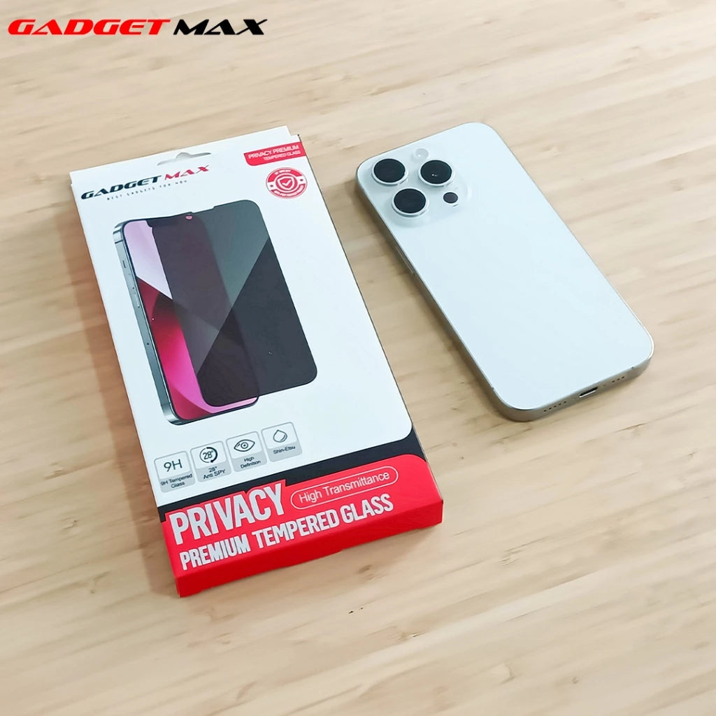 GADGET MAX-- PRIVANCY IPHONE 15 PRO MAX 6.72.5D ANTI-DEEP ANTI-DUST TEMPERED GLASS(NPL-9/2023)、mySite、fannypackpong
