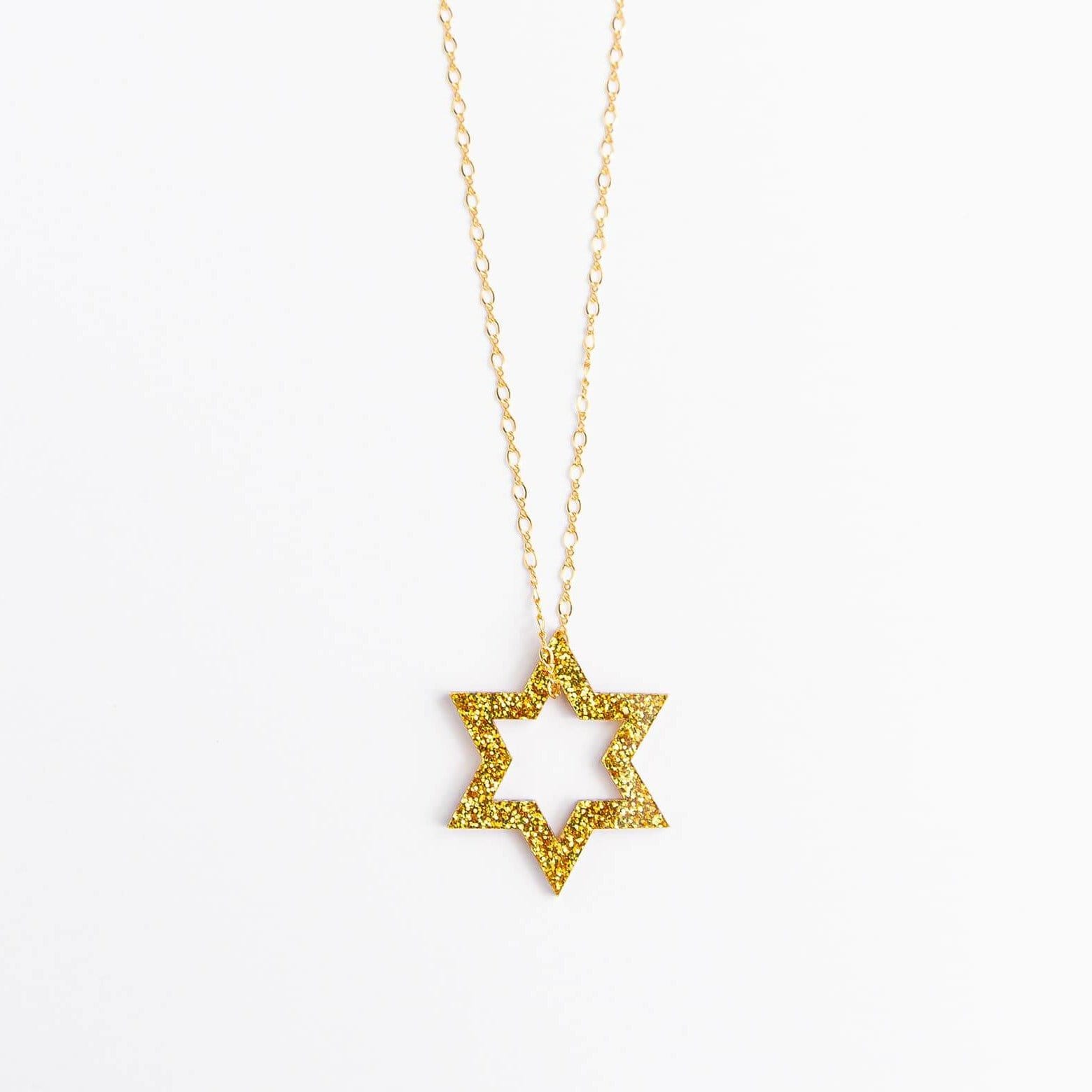 Floating Magen Necklace - Gold Glitter、mySite、topwebapps