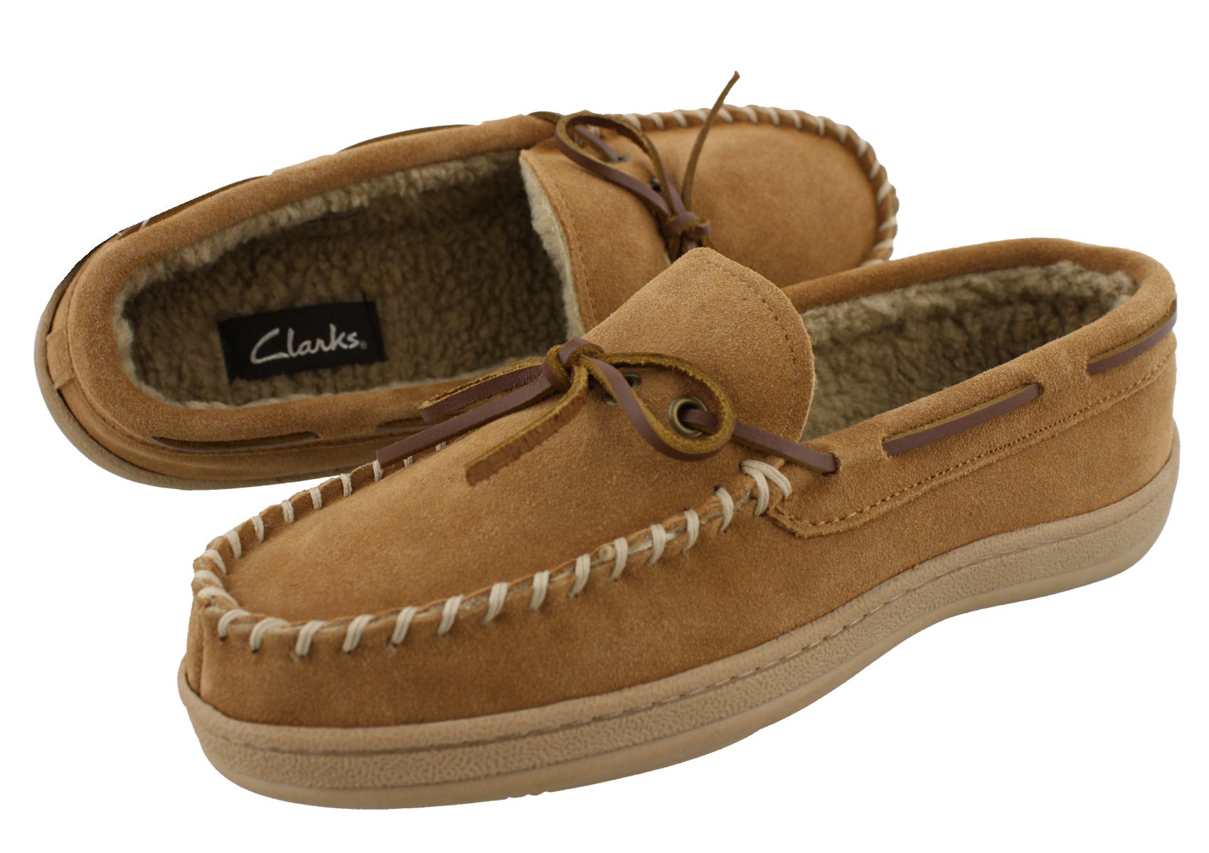 Clarks Men Warm Cozy Slip On Moccasin Winter Slippers Rudy、mySite、dreamappss