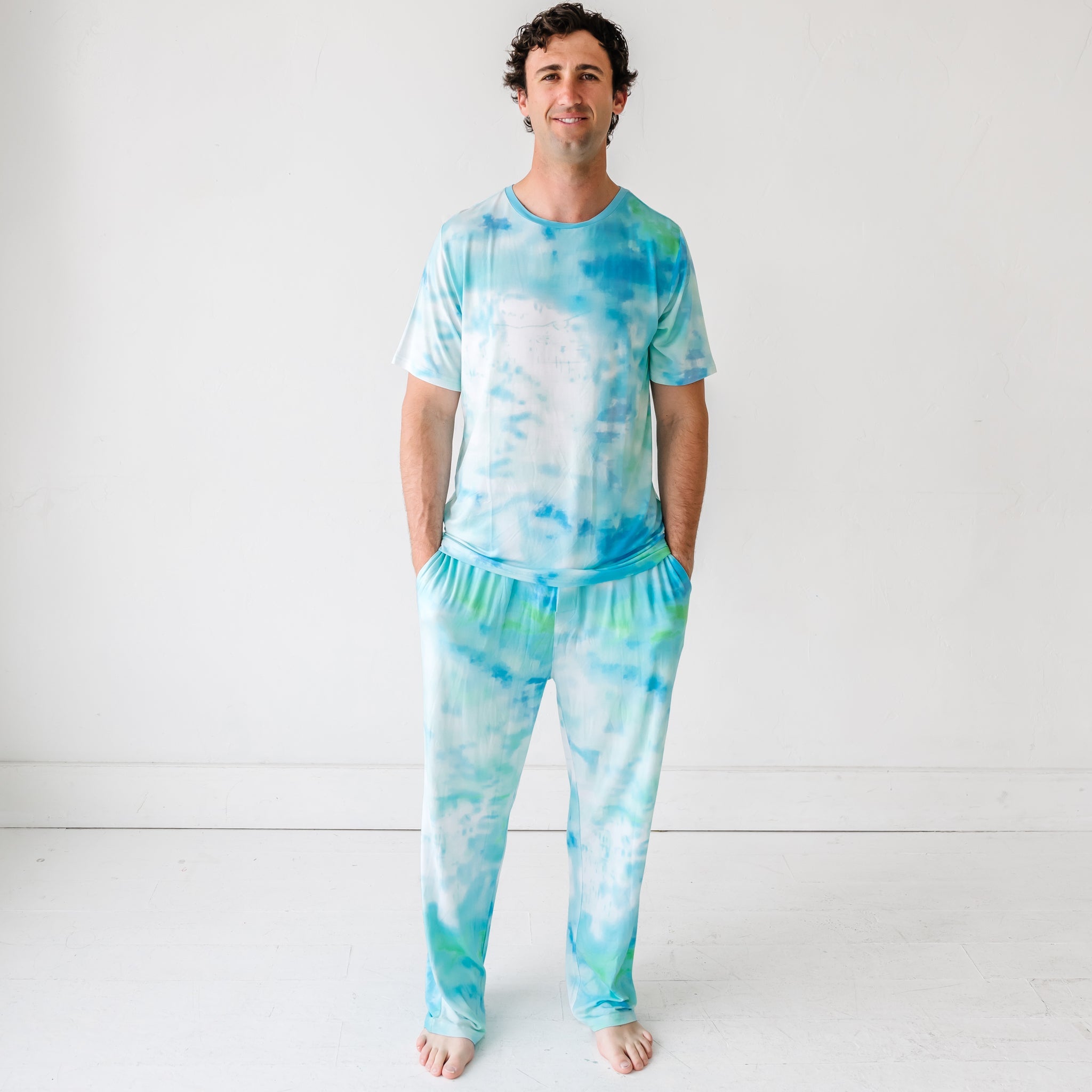 Tidepool Watercolor Men's Pajama Pants、mySite、g9winljtr