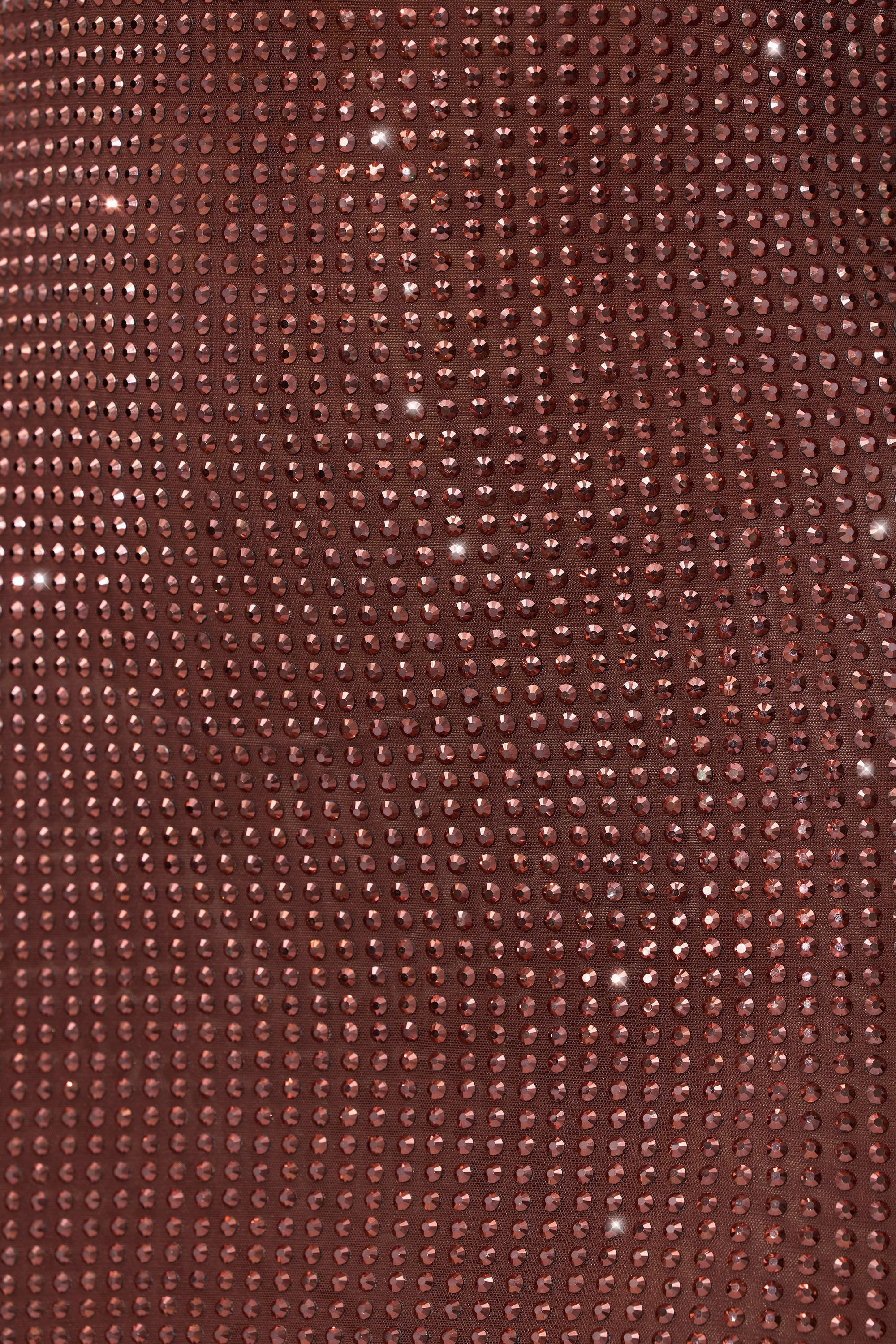 Embellished High Neck Cowl Back Mini Dress in Espresso、mySite、solidvoid