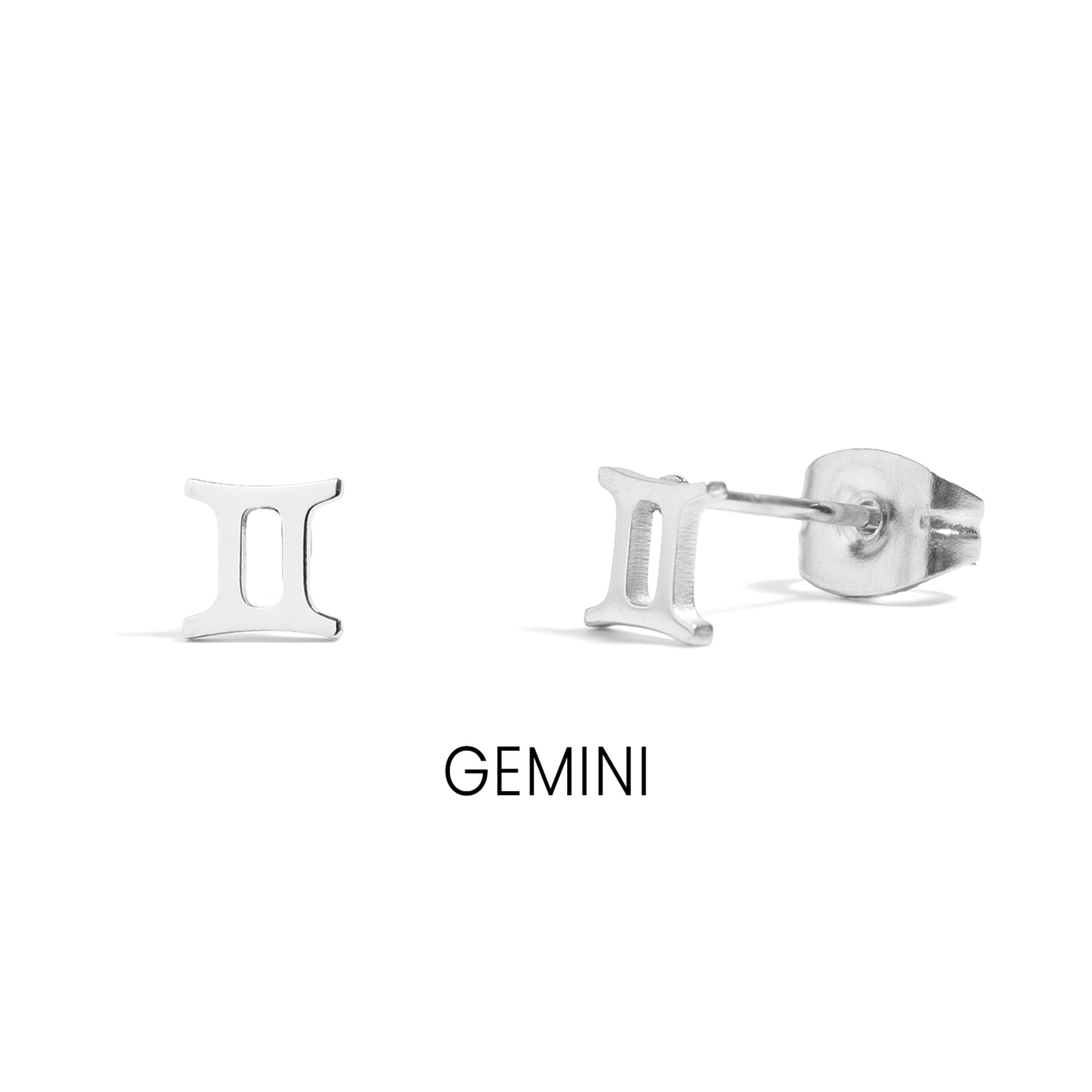 18K Gold PVD Stainless Steel Zodiac Stud Earrings / ERJ0059、mySite、dreamappss