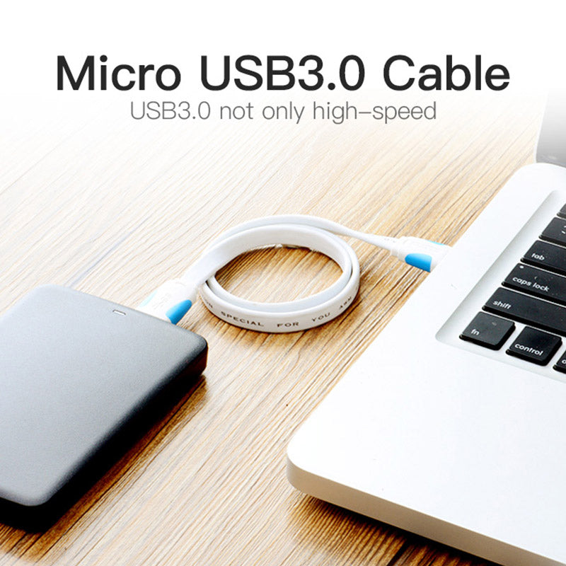 Vention Flat USB3.0 A Male to Micro B Male Cable、mySite、fannypackpong