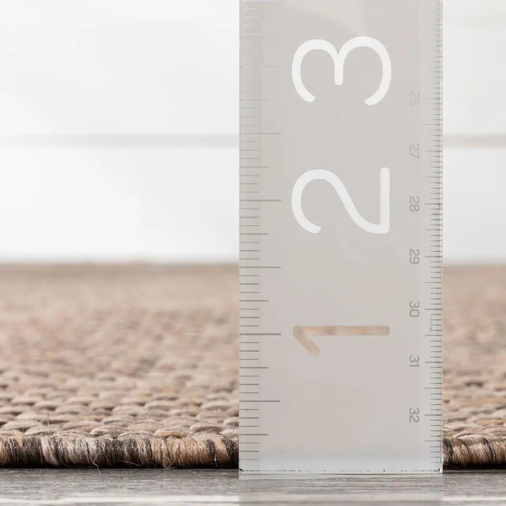 Leif Nordic Geometric Indoor Outdoor Taupe Flatweave 5'3 x 7'3 Rug、mySite、gigharbornorthrealestate