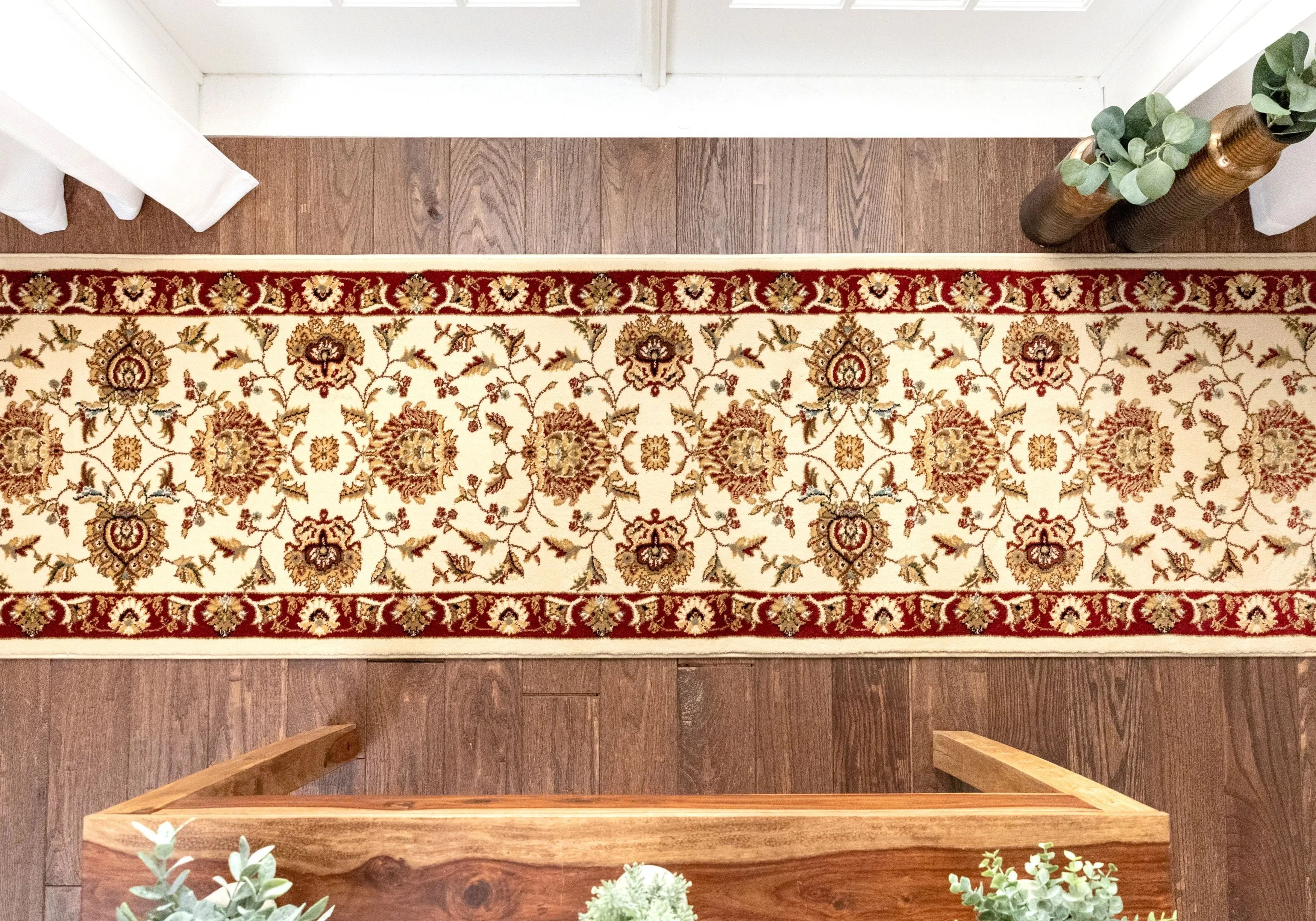 Abbasi Custom Size Runner Traditional Ivory Choose Your Width x Choose Your Length Hallway Runner Rug、mySite、gigharbornorthrealestate