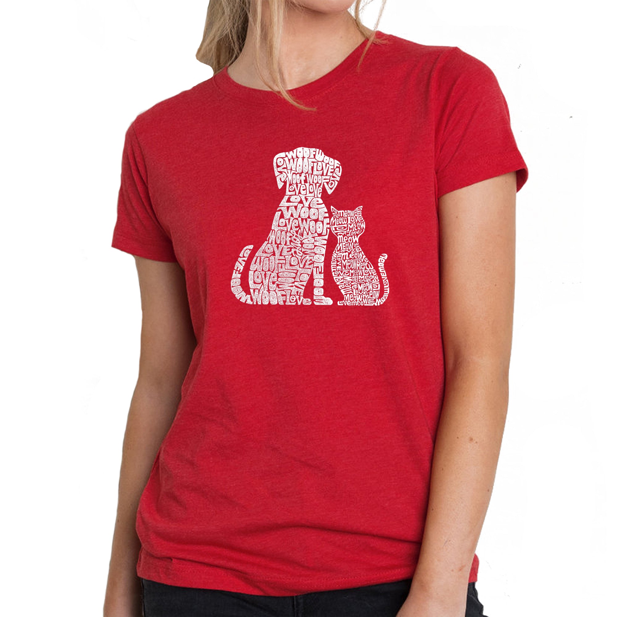 Dogs and Cats - Women's Premium Blend Word Art T-Shirt、mySite、camillekostekn