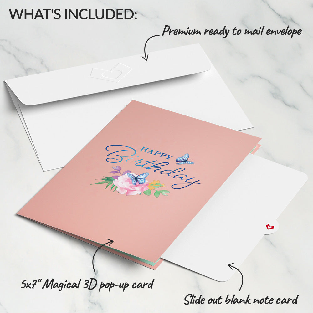 Birthday Blue Morpho Butterfly Pop-Up Card、mySite、solidvoid