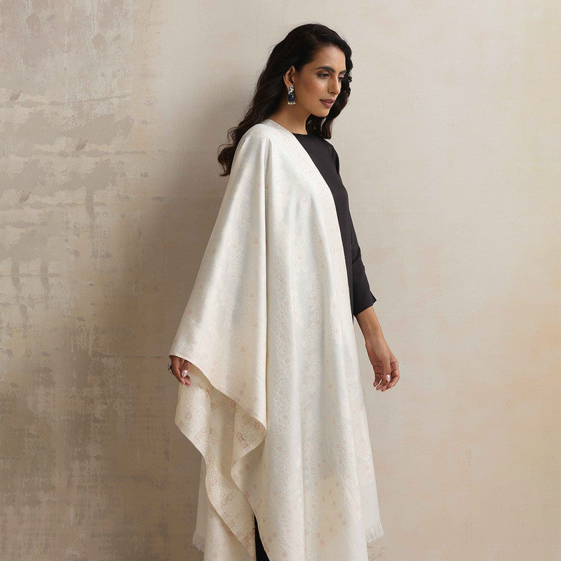 Woolen Printed Stole | Off White、mySite、camillekostekn