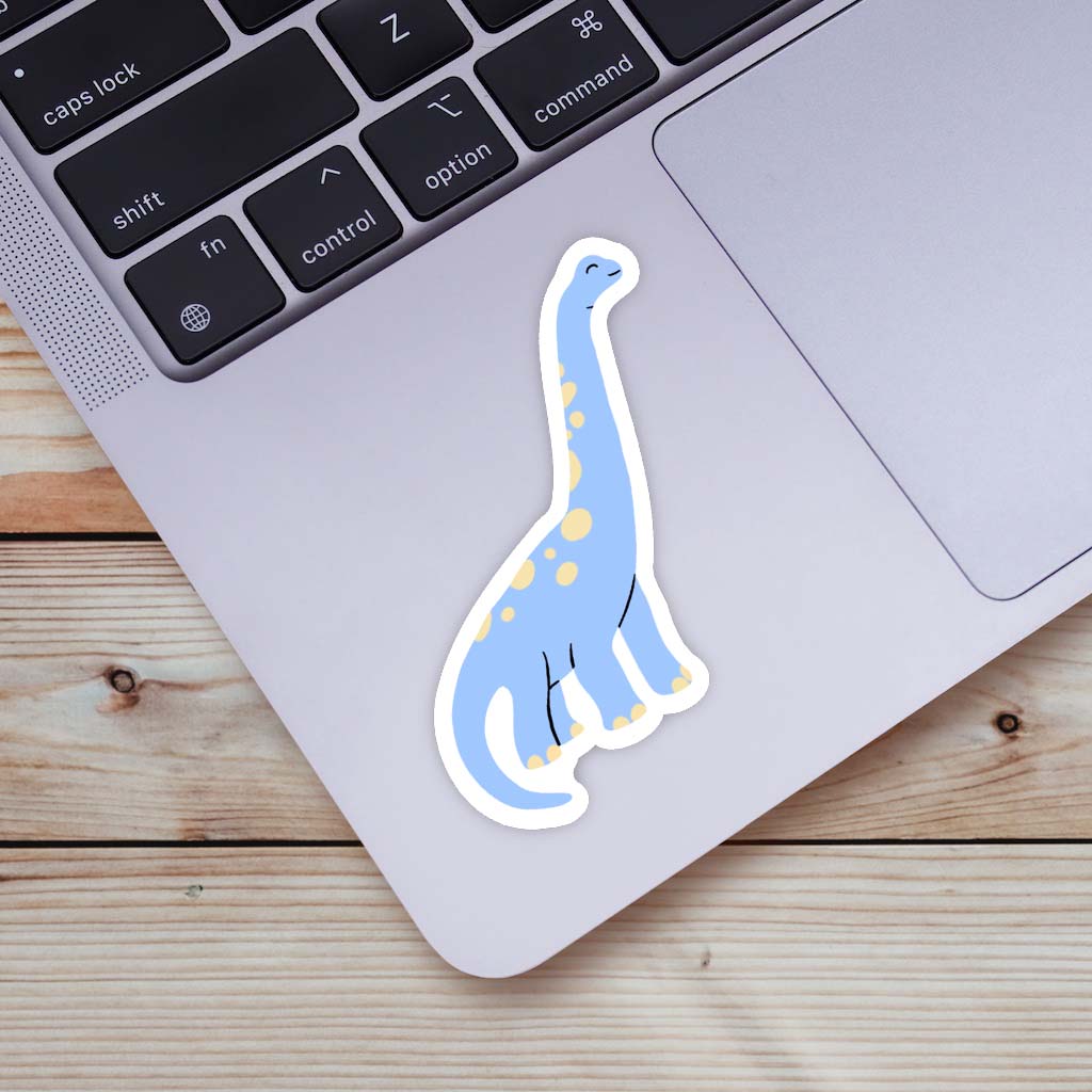  Cute Blue Long Neck Dinosaur Sticker、mySite、ghnorth