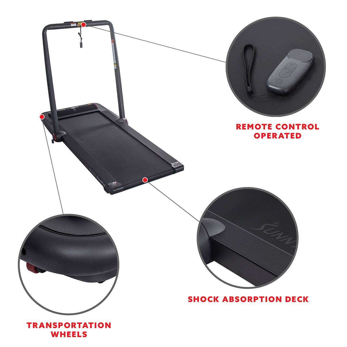  Treadpad® Flat Folding Treadmill with Premium Sound System、mySite、ghnorth