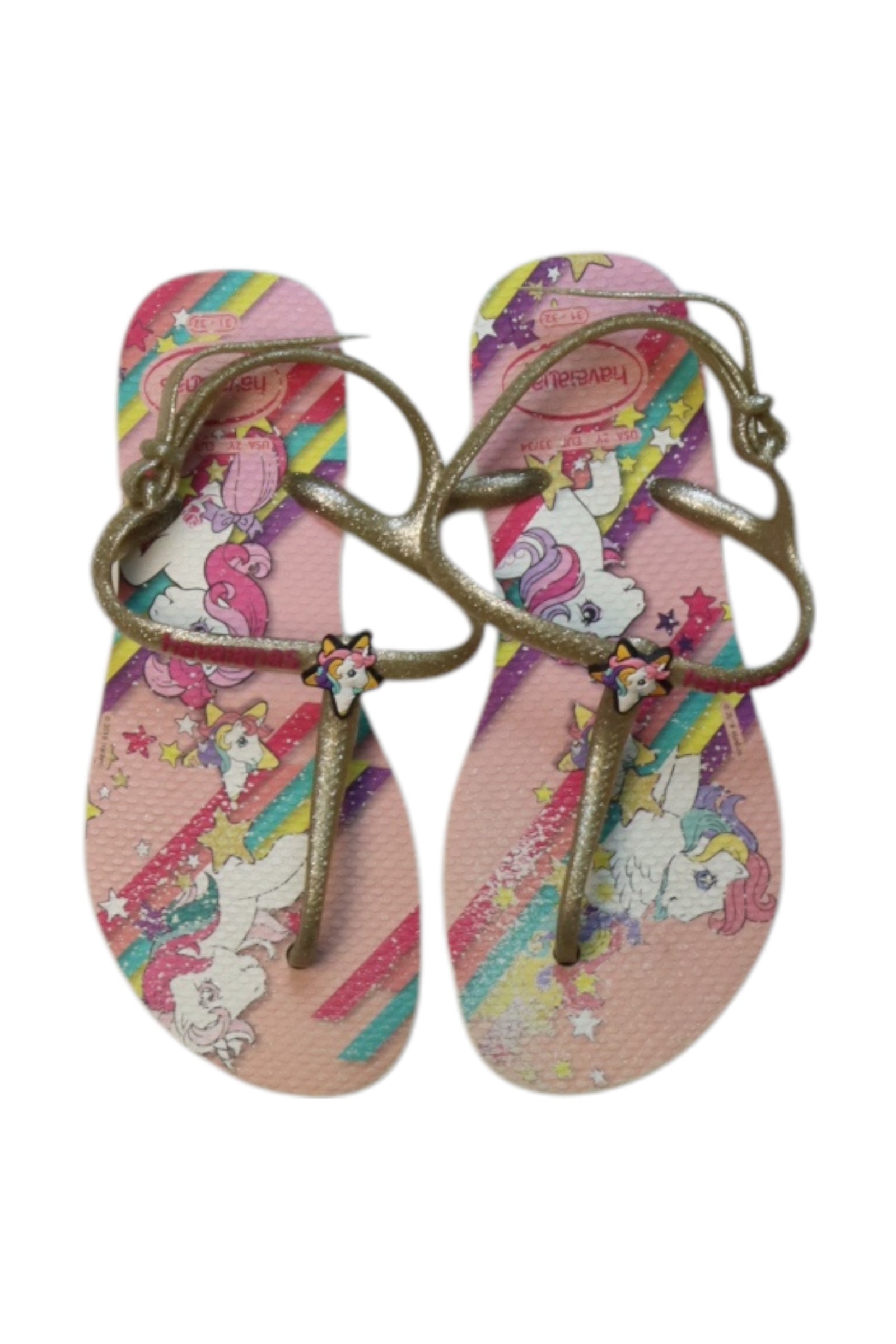 Havaianas Unicorn Rainbow Flip Flops EU33-34、mySite、g9winljtr
