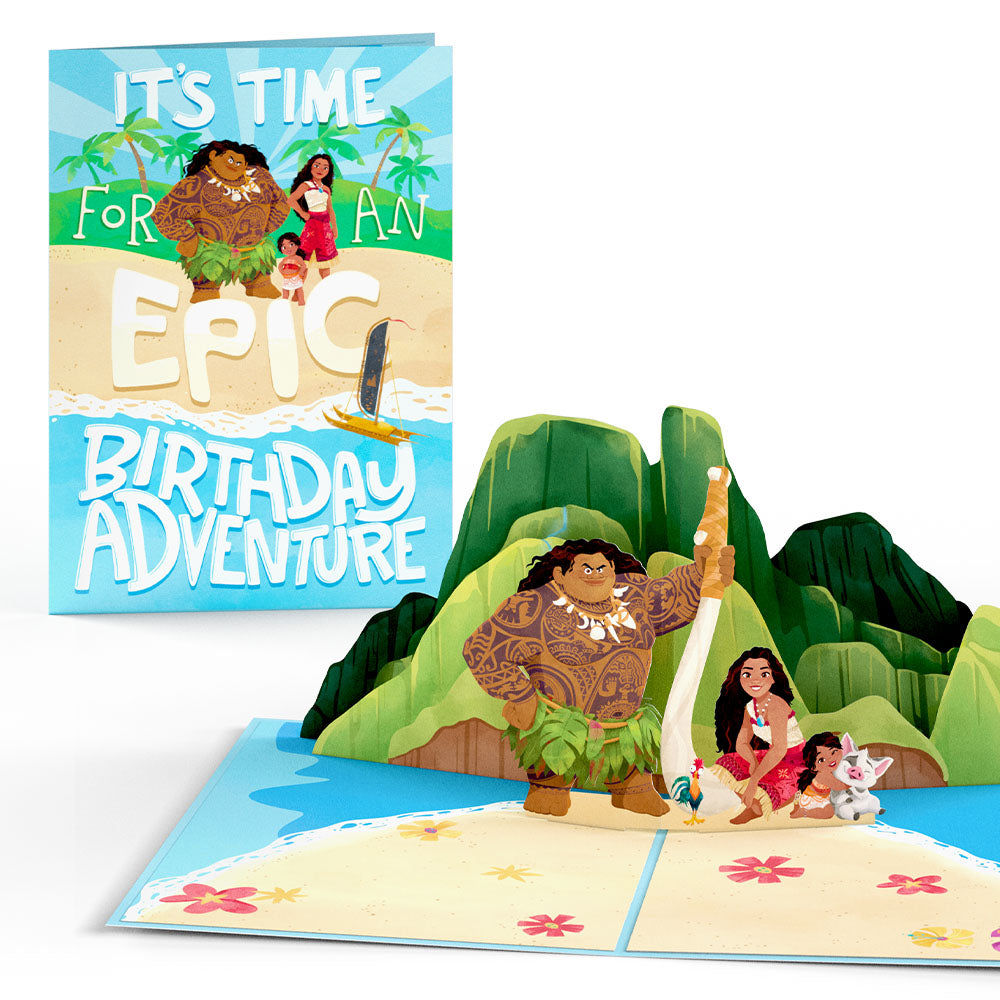 Disney’s Moana 2 Epic Birthday Pop-Up Card & Flower Buds Bouquet Bundle、mySite、solidvoid