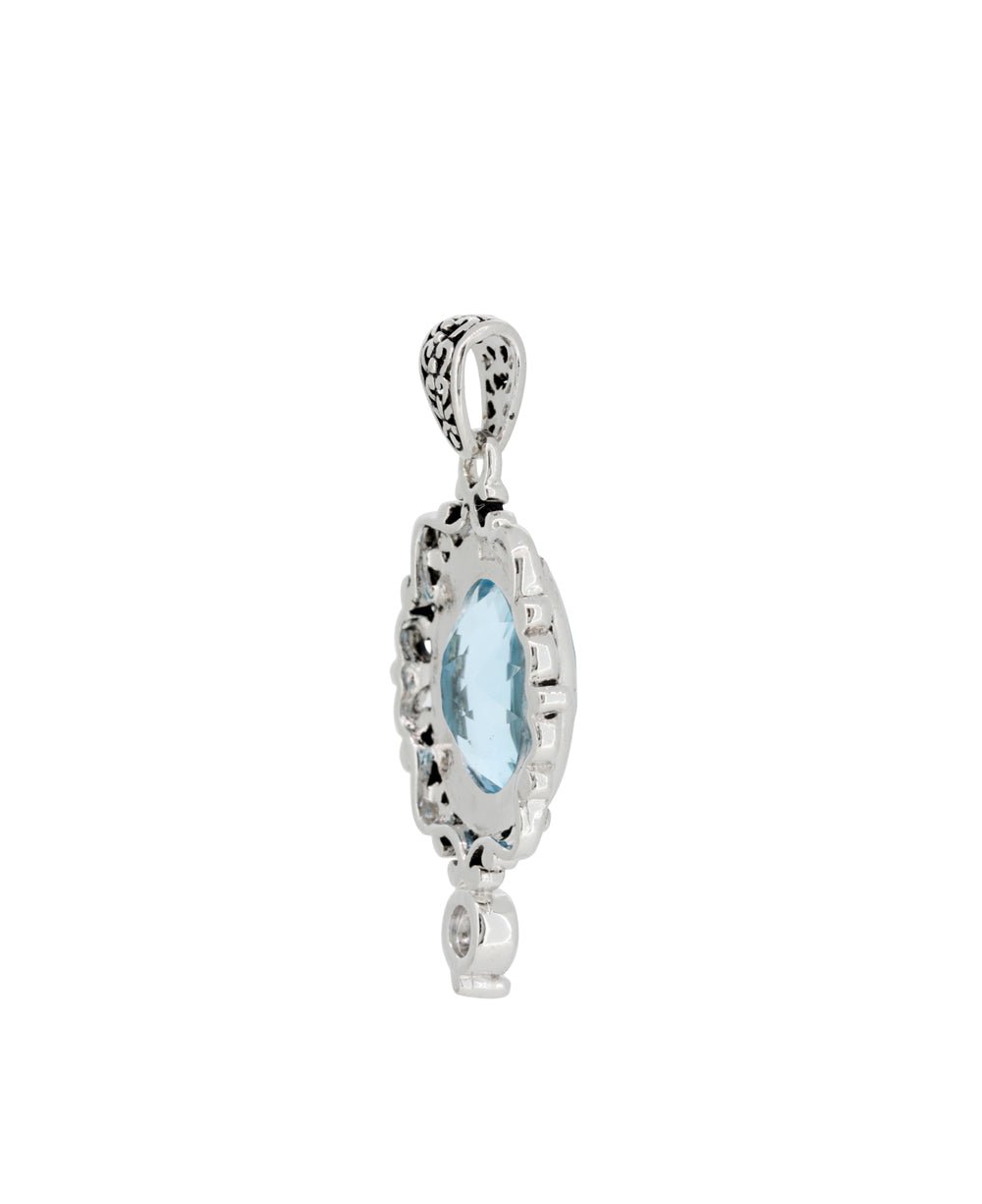 Sterling Silver Blue Topaz Pendant、mySite、topwebapps