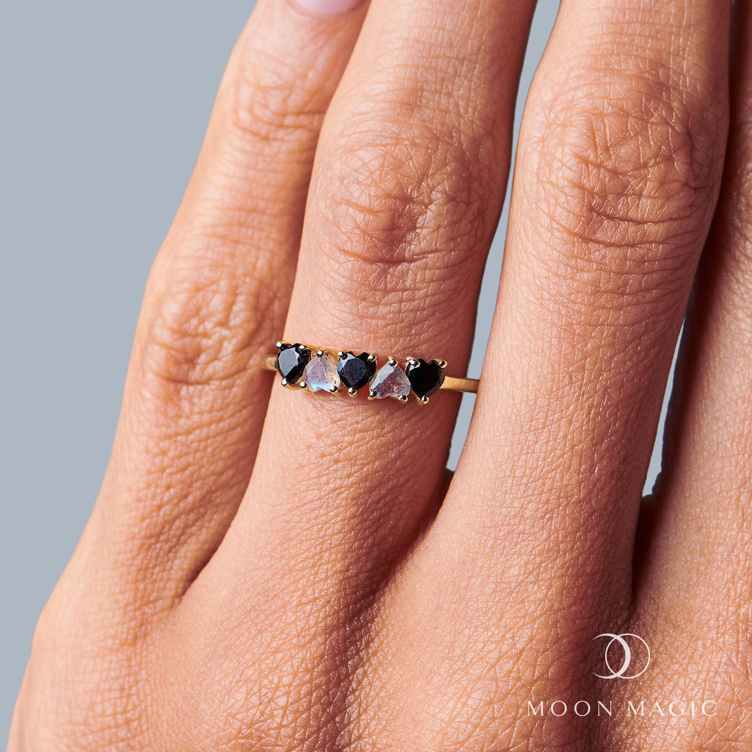 Black Obsidian Labradorite Ring - Crush On You、mySite、hinf8tx79