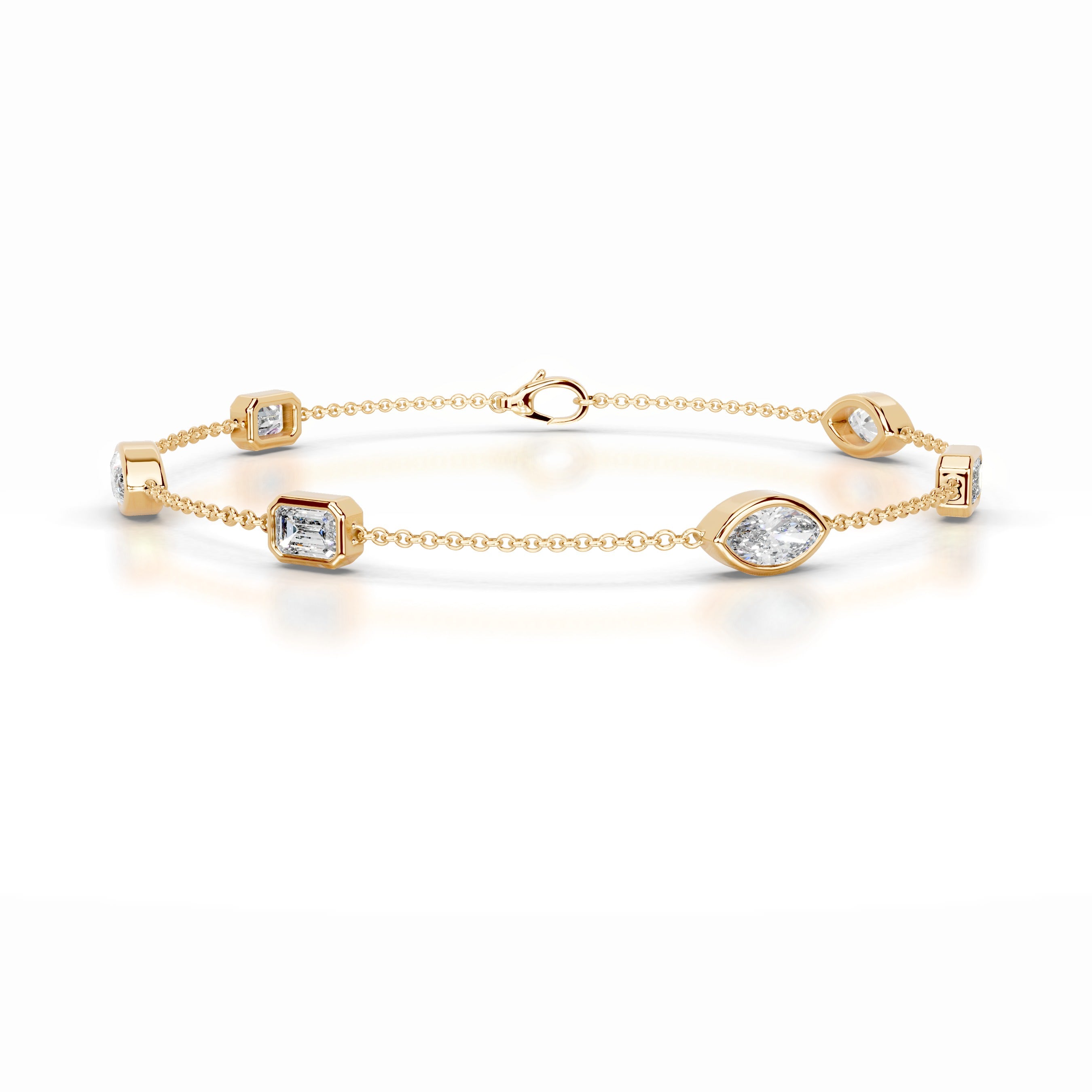 Heather Diamond Chain Bracelet - 18K Yellow Gold、mySite、hinf8tx79