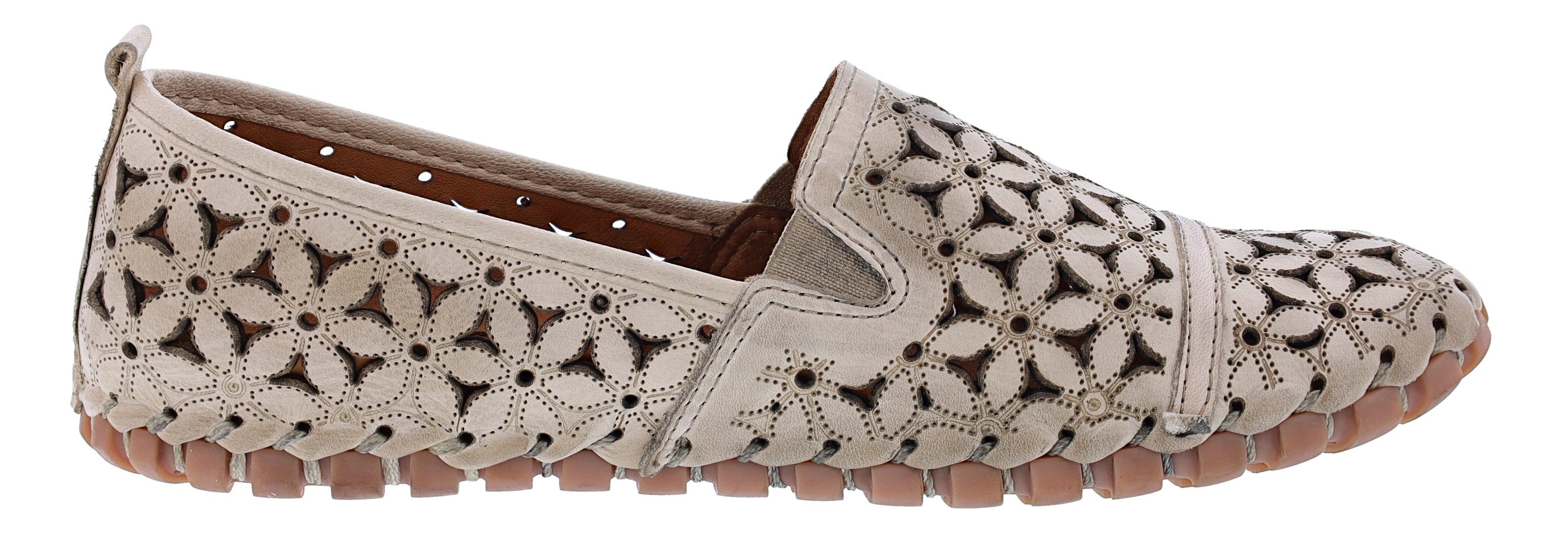 Spring Step Women's Flowerflow Perforated Slip-On Walking Shoes、mySite、dreamappss