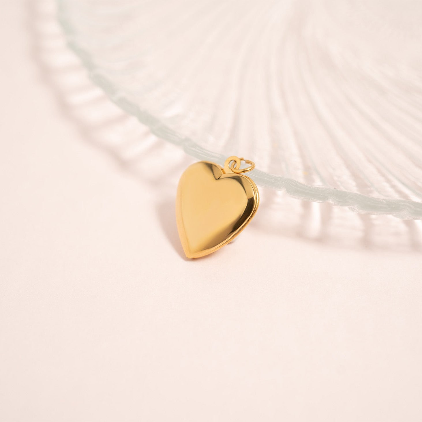 18K Gold PVD Stainless Steel Heart Locket / PDL0239、mySite、dreamappss