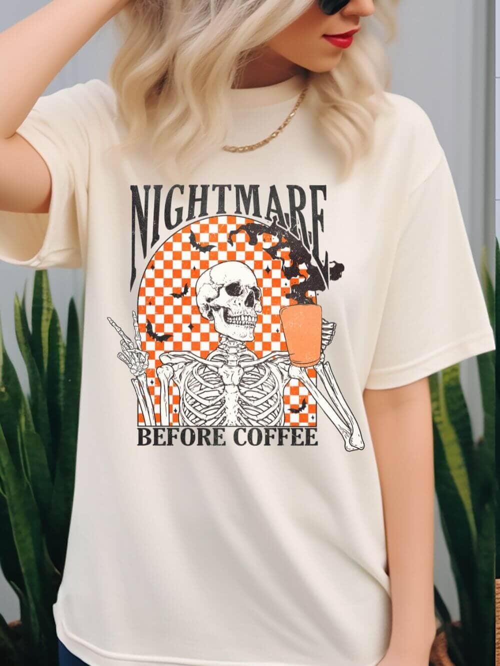 Nightmare Before Coffee Comfort Colors Garment Dyed Unisex Graphic T-Shirt、mySite、camillekostekn