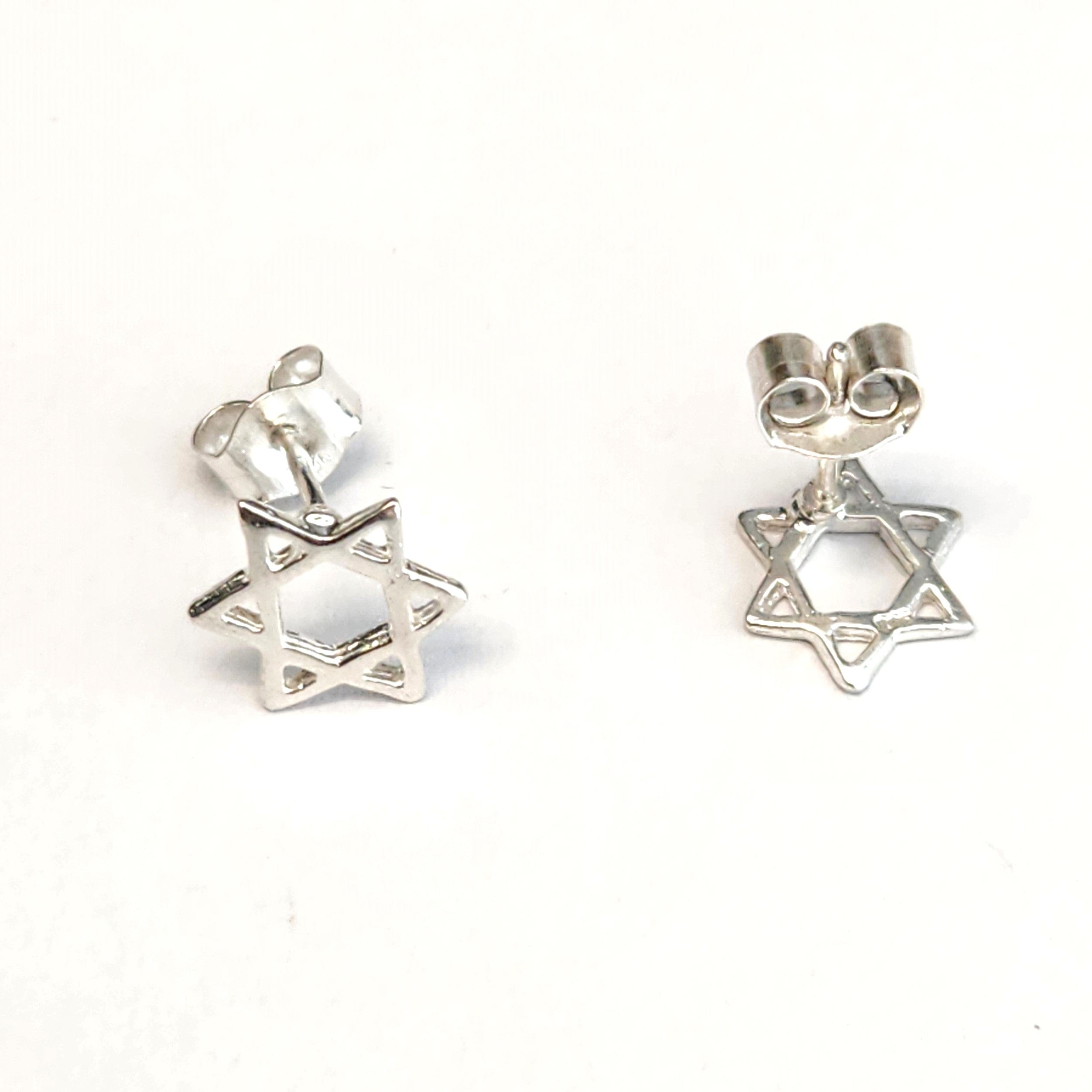 Star of David Stud Earrings - Sterling Silver、mySite、topwebapps