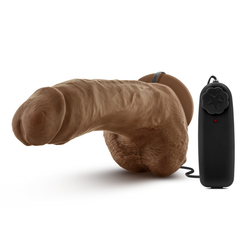 Coverboy™ By Blush® | The Boxer Realistic Mocha 9-Inch Long Remote Control Vibrating Dildo With Suction Cup Base、mySite、bottomscart
