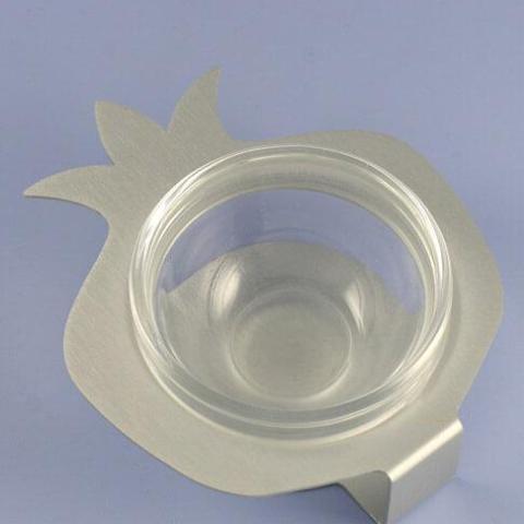 Silver Pomegranate Glass and Aluminum Bowl、mySite、topwebapps