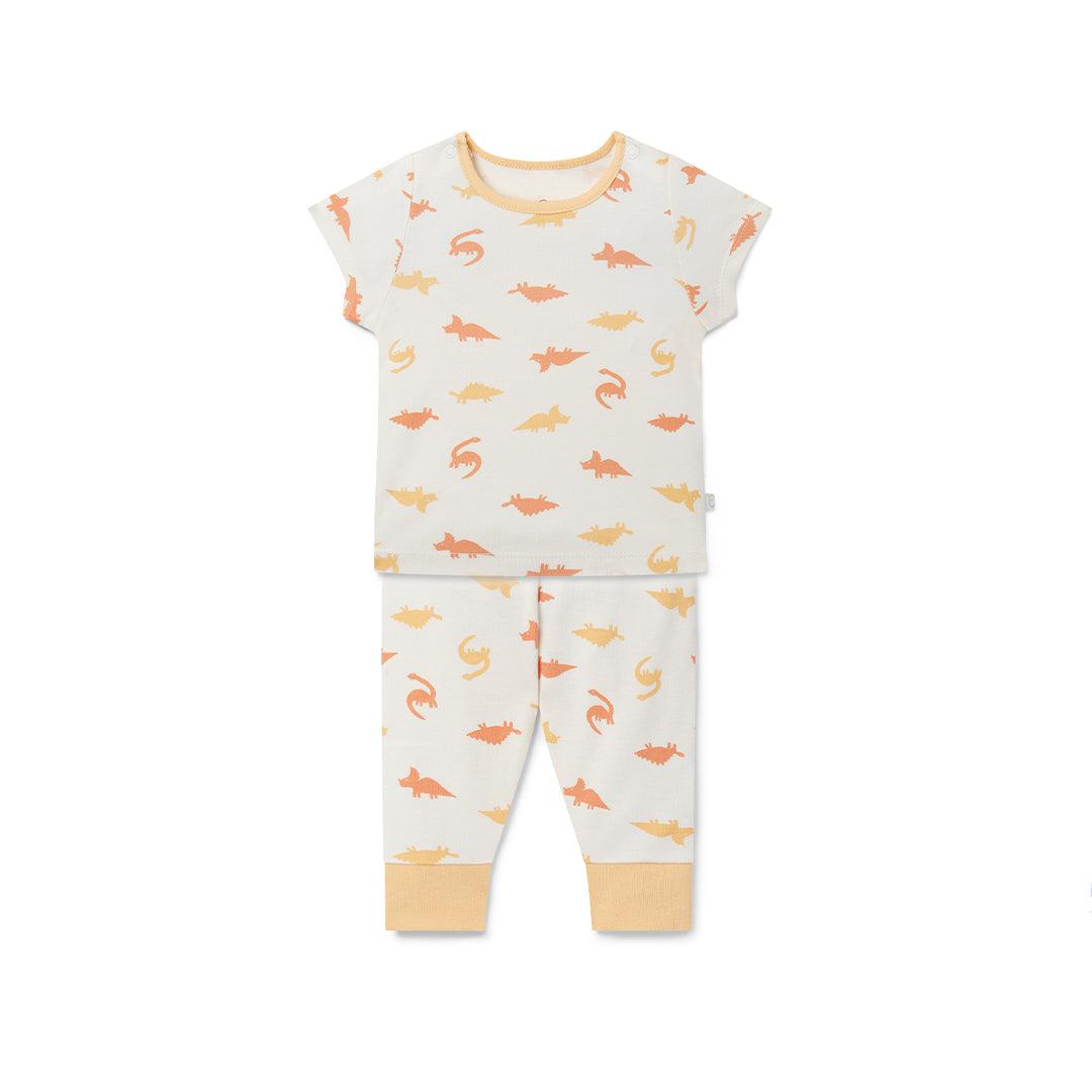  MORI Short Sleeve Pyjamas - Orange Dino、mySite、merchandisen