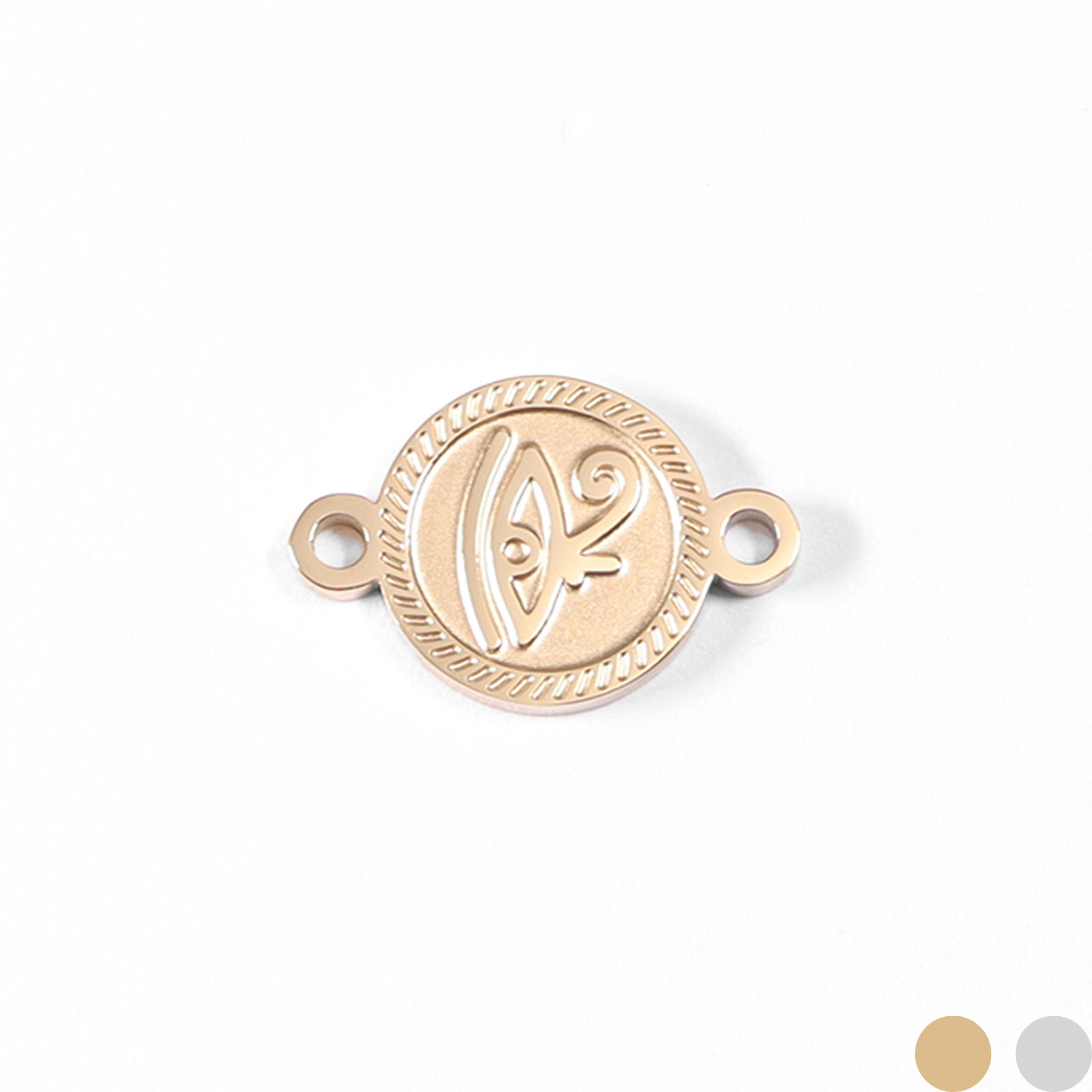 18K Gold PVD Stainless Steel Eye of Horus Connector Charm / PDL0052、mySite、dreamappss