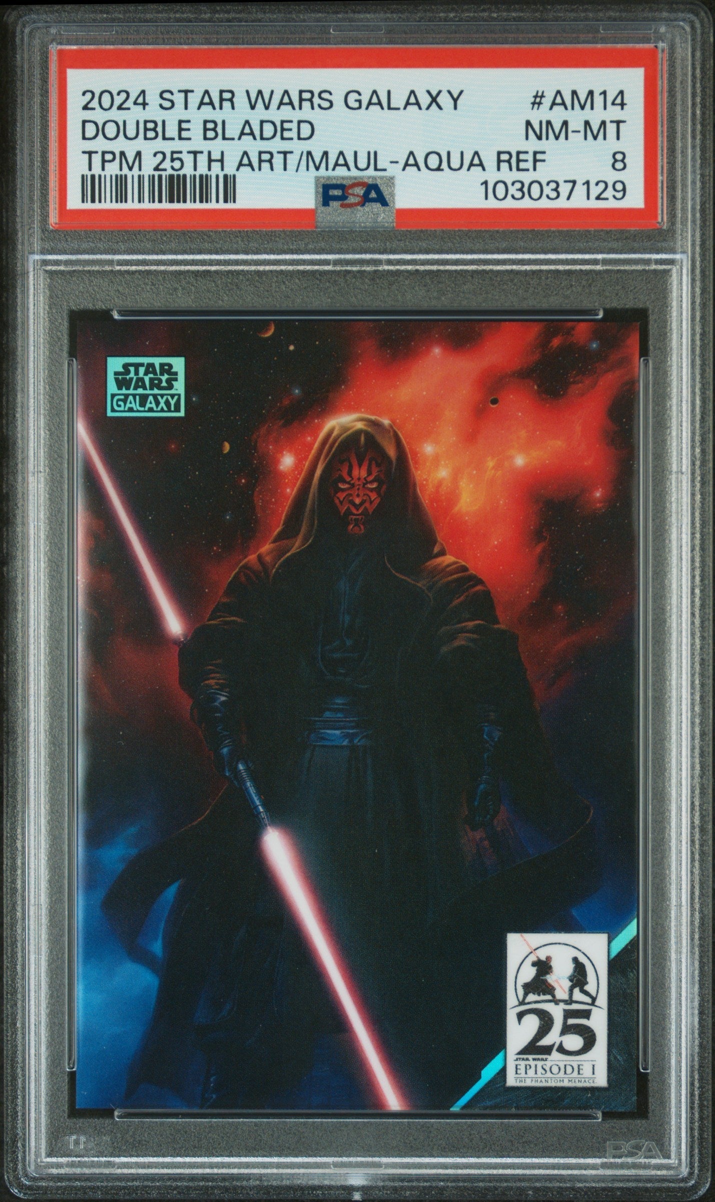 Double Bladed #AM14 TPM 25Th Art/Maul-Aqua Ref 012/199 PSA 8 Topps Chrome Star Wars Galaxy Phantom Menace 25Th Anniversary The Art Of Darth Maul 2024、mySite、waistdrama