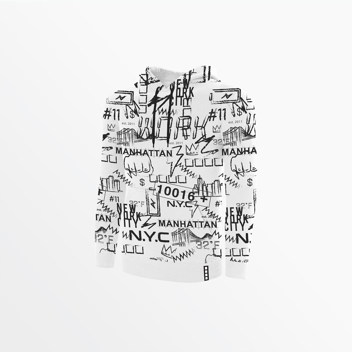 MEN'S FLEECE GRAPHIC PRINT PULLOVER HOODIE