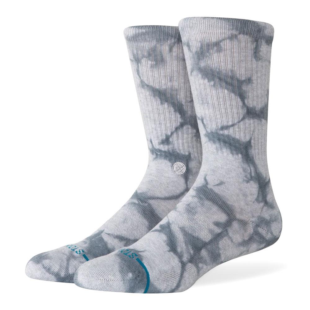  Stance Icon Dye Crew Socks - Grey - Large、mySite、merchandisen