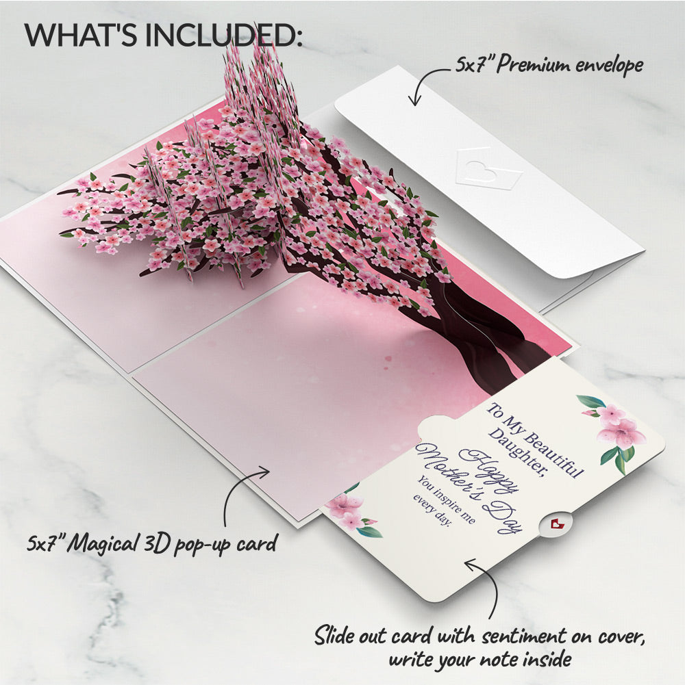 Cherry Blossom Branches in Bloom Mother's Day Pop-Up Card and Sentiment Set for Daughter、mySite、solidvoid