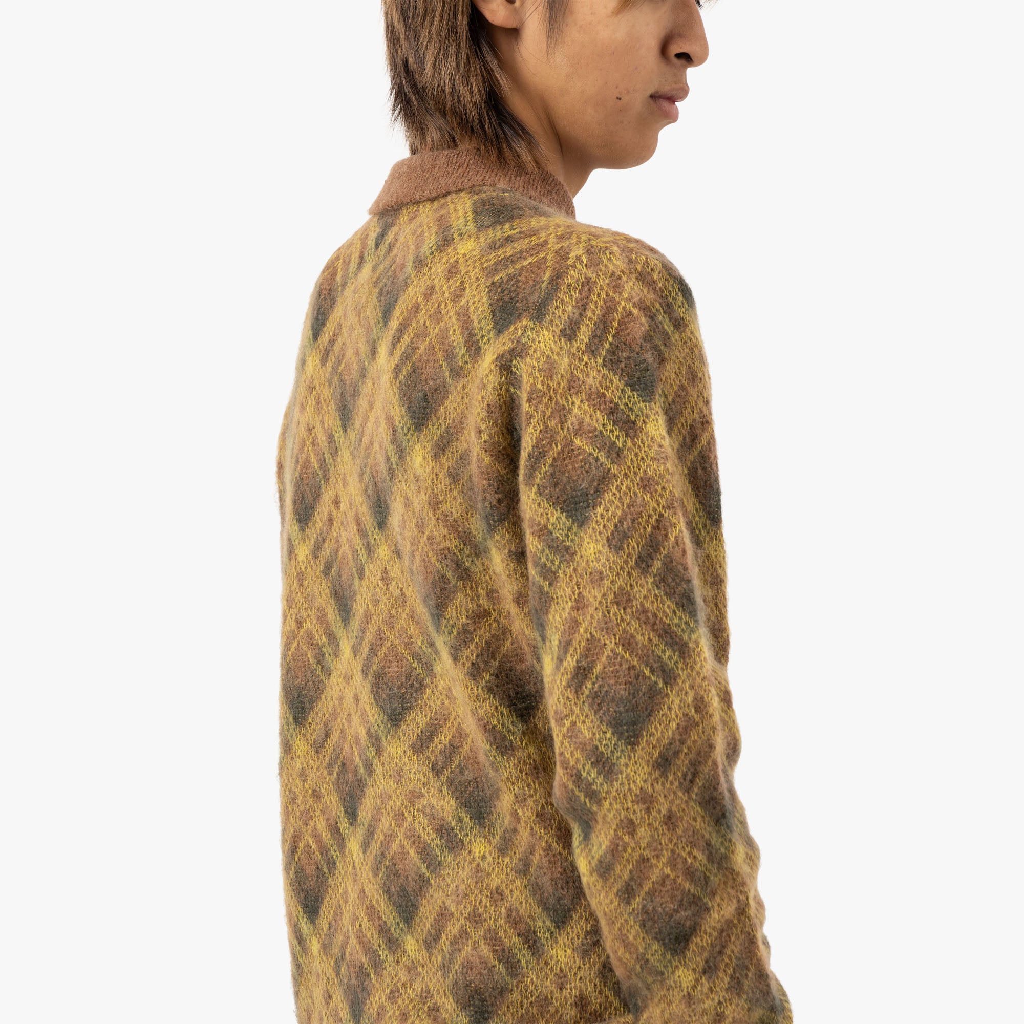  BEAMS PLUS Knit Polo Stripe / Brown、mySite、merchandisen