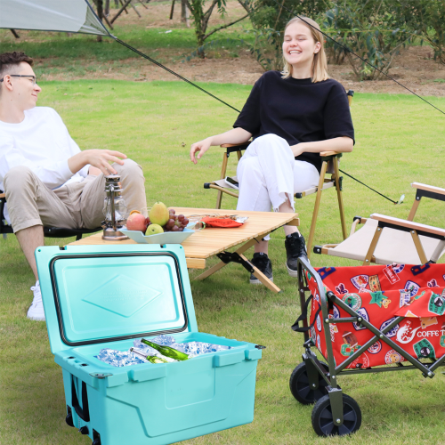 Hot Selling Blue color 65QT Outdoor cooler fish ice chest Box 2022 Popular Camping Cooler Box、、eastwooduniform