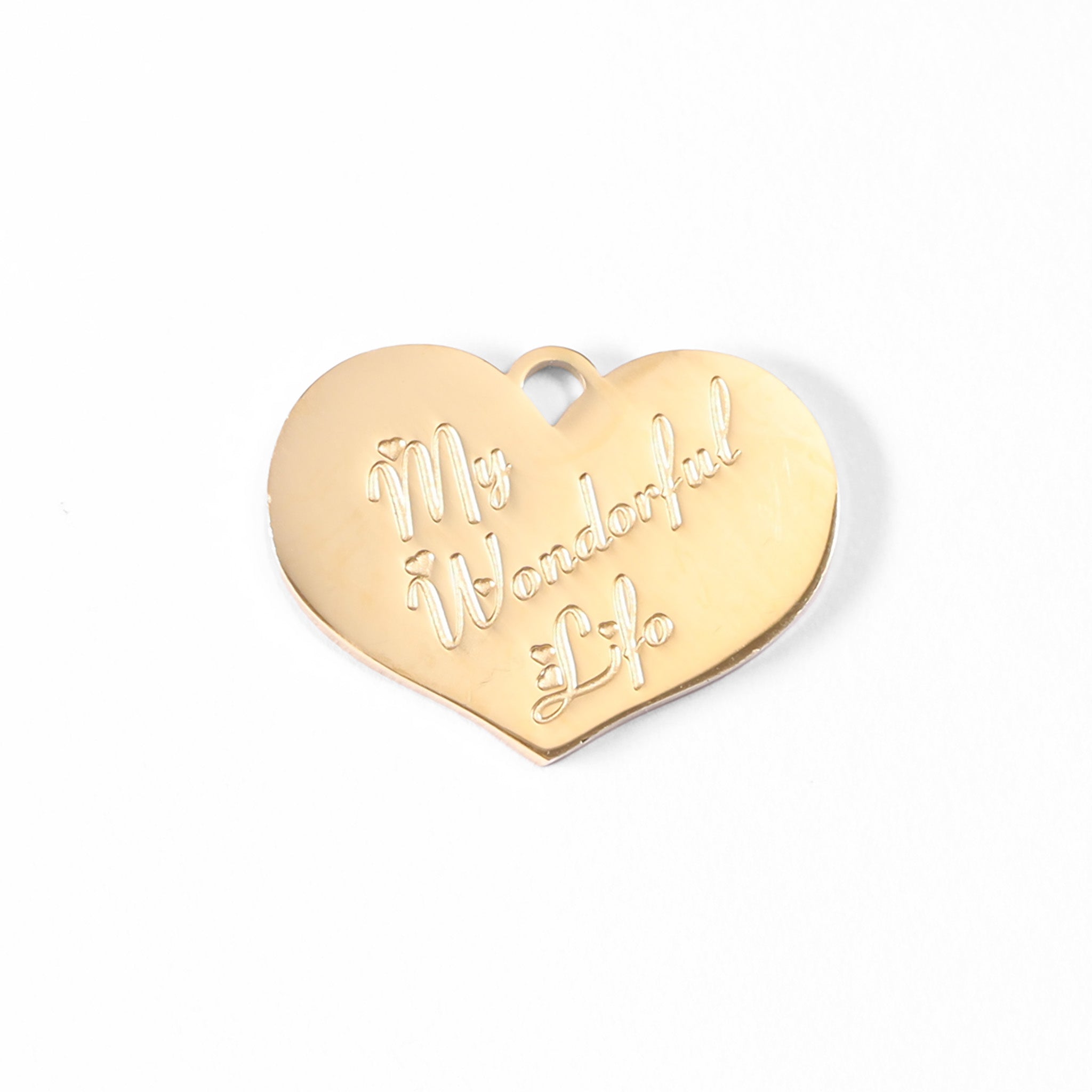 18K Gold PVD Stainless Steel My Wonderful Life Charm / PDL0074、mySite、dreamappss