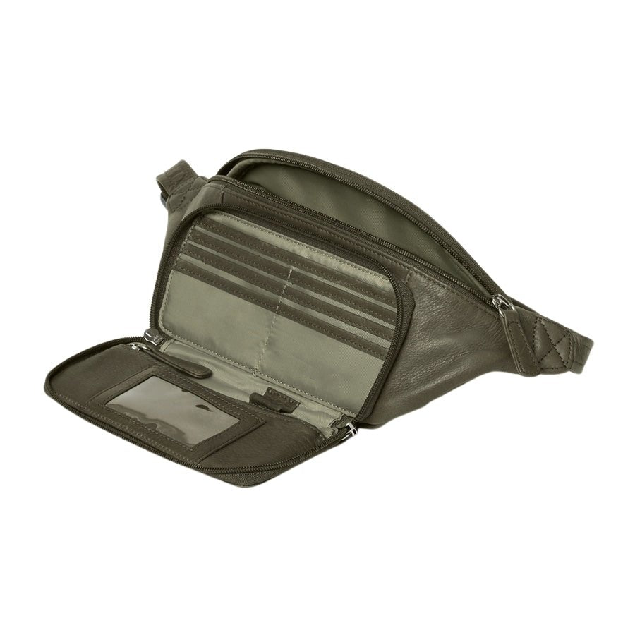  RFID Organizer Waistpack | Leather | Olive、mySite、preschool7hills