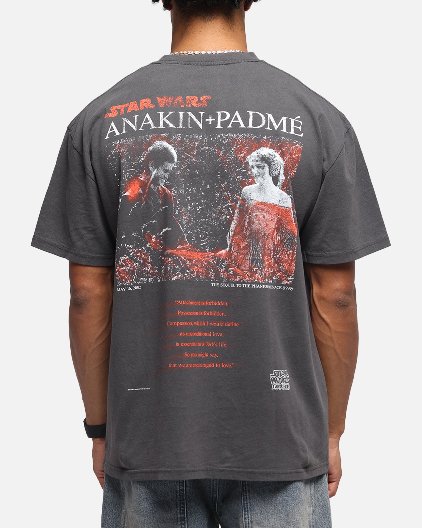73 Studio Star Wars Anakin And Padme Vintage T-Shirt Black Wash、mySite、zt4zffjzw