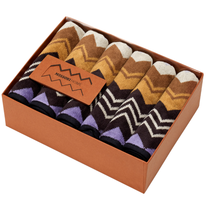  Missoni Giacomo Green Multicolor Face Towel 6PC Set、mySite、elrpsem3k