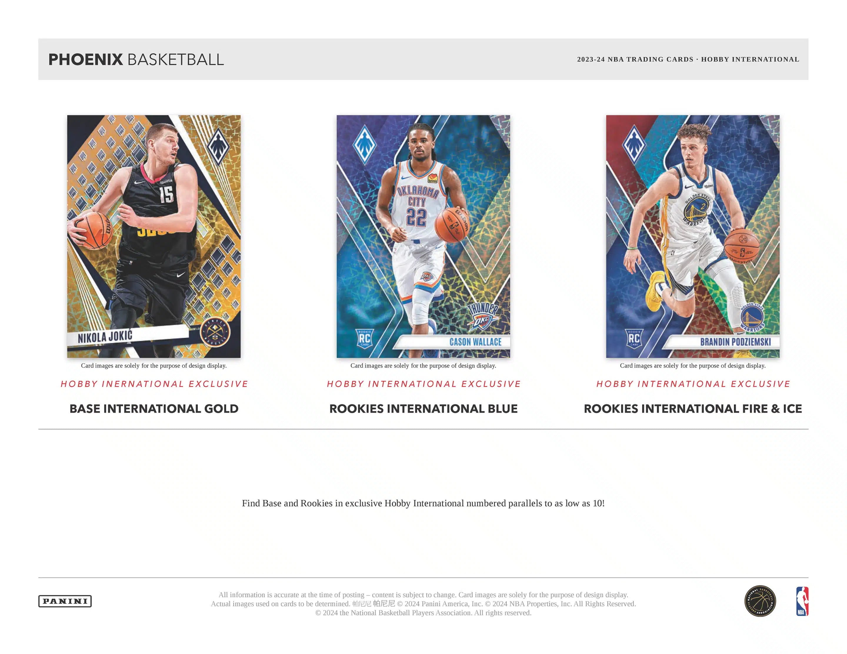Panini Phoenix NBA Basketball 2023/24 - International Hobby Box、mySite、waistdrama