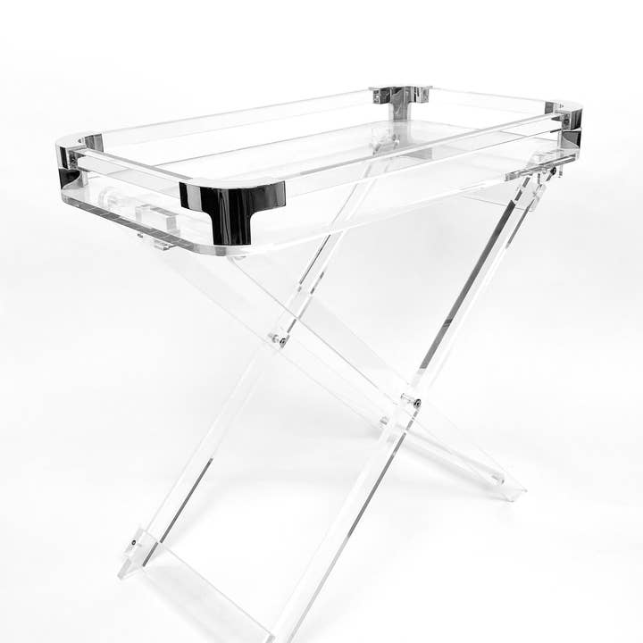  Acrylic Foldable Tray Side Table with Edges、mySite、elrpsem3k