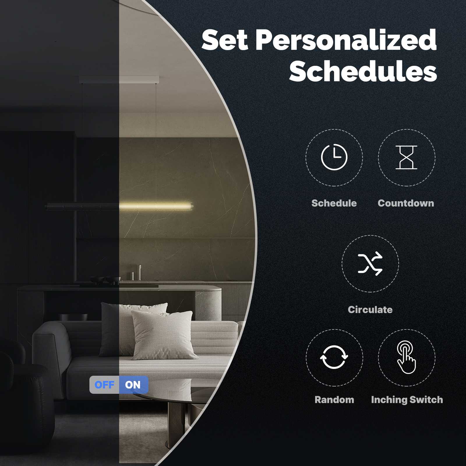 ZigBee Smart Light Switch Touch Glass Panel Neutral Wire Required US Standard、mySite、fannypackpong