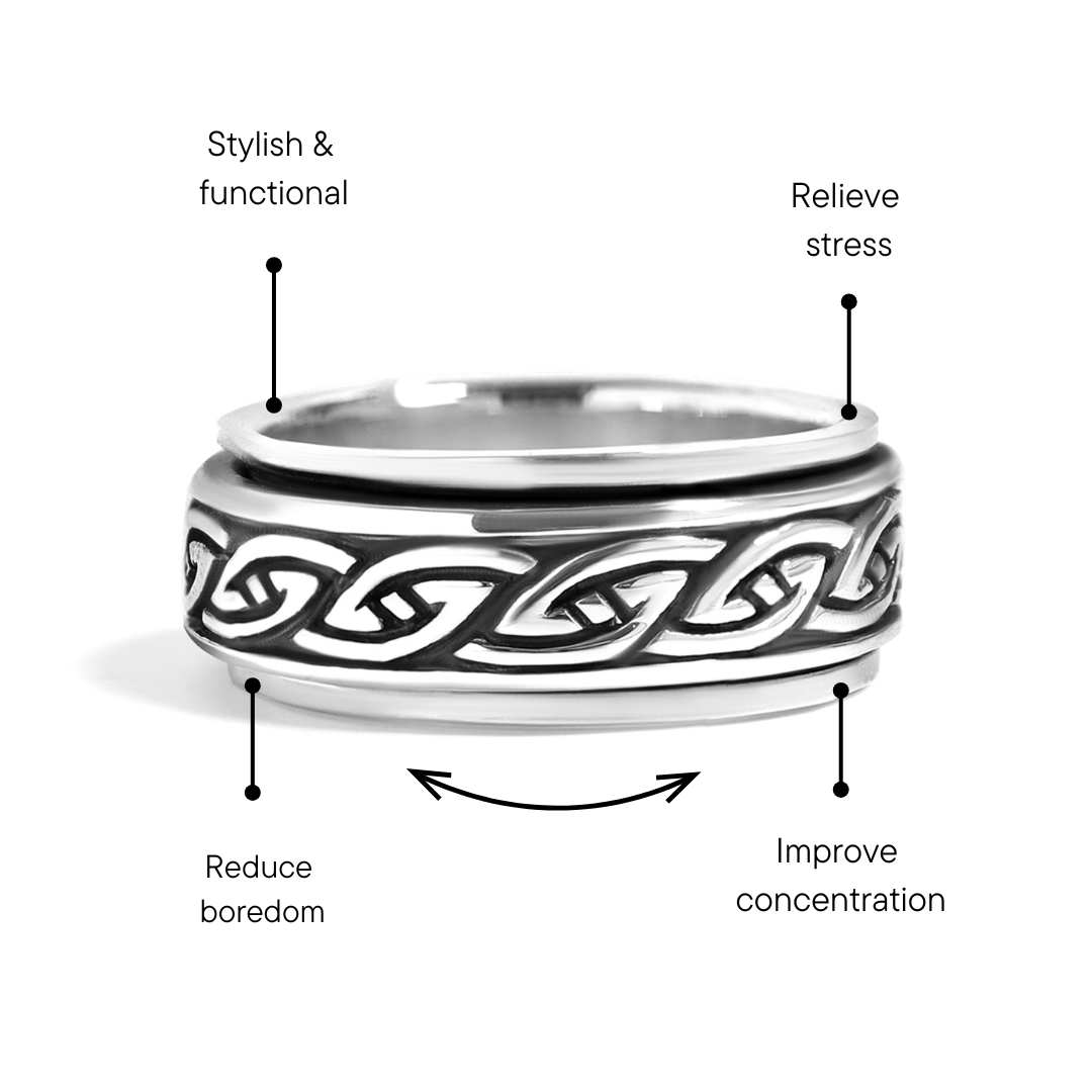 Sterling Silver Celtic Knot Spinner Ring / SSR0033、mySite、dreamappss