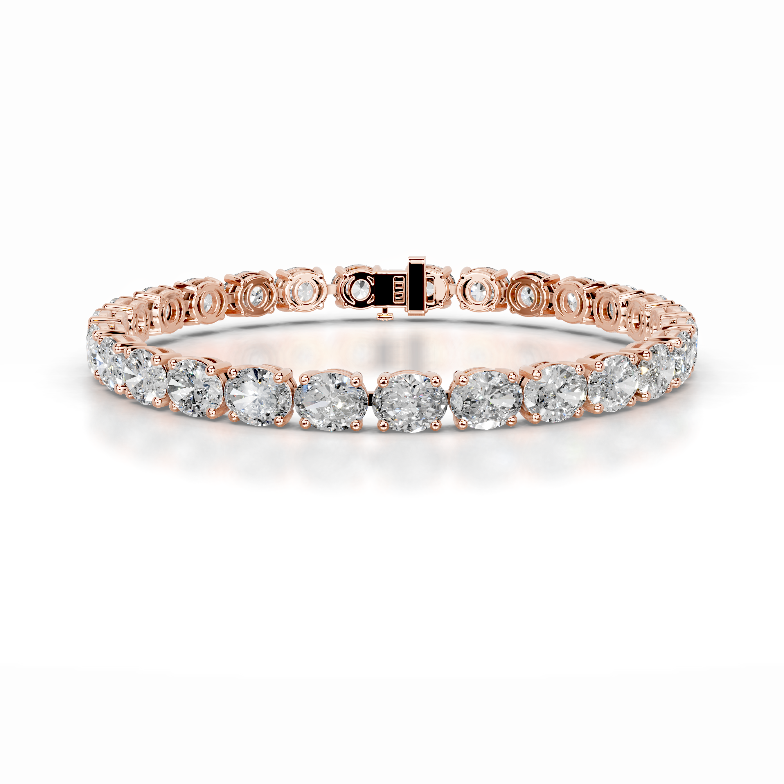 Ruth Lab Grown Diamond Tennis Bracelet (15 Carat) -14K Rose Gold、mySite、hinf8tx79