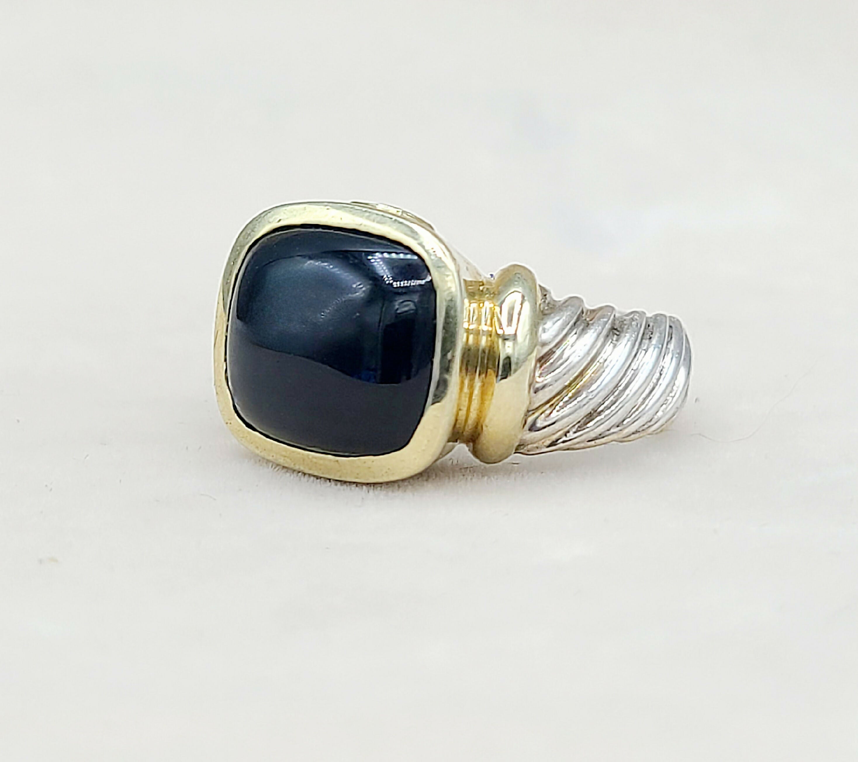David Yurman Large Noblesse Ring Black Onyx & Gold、mySite、hinf8tx79