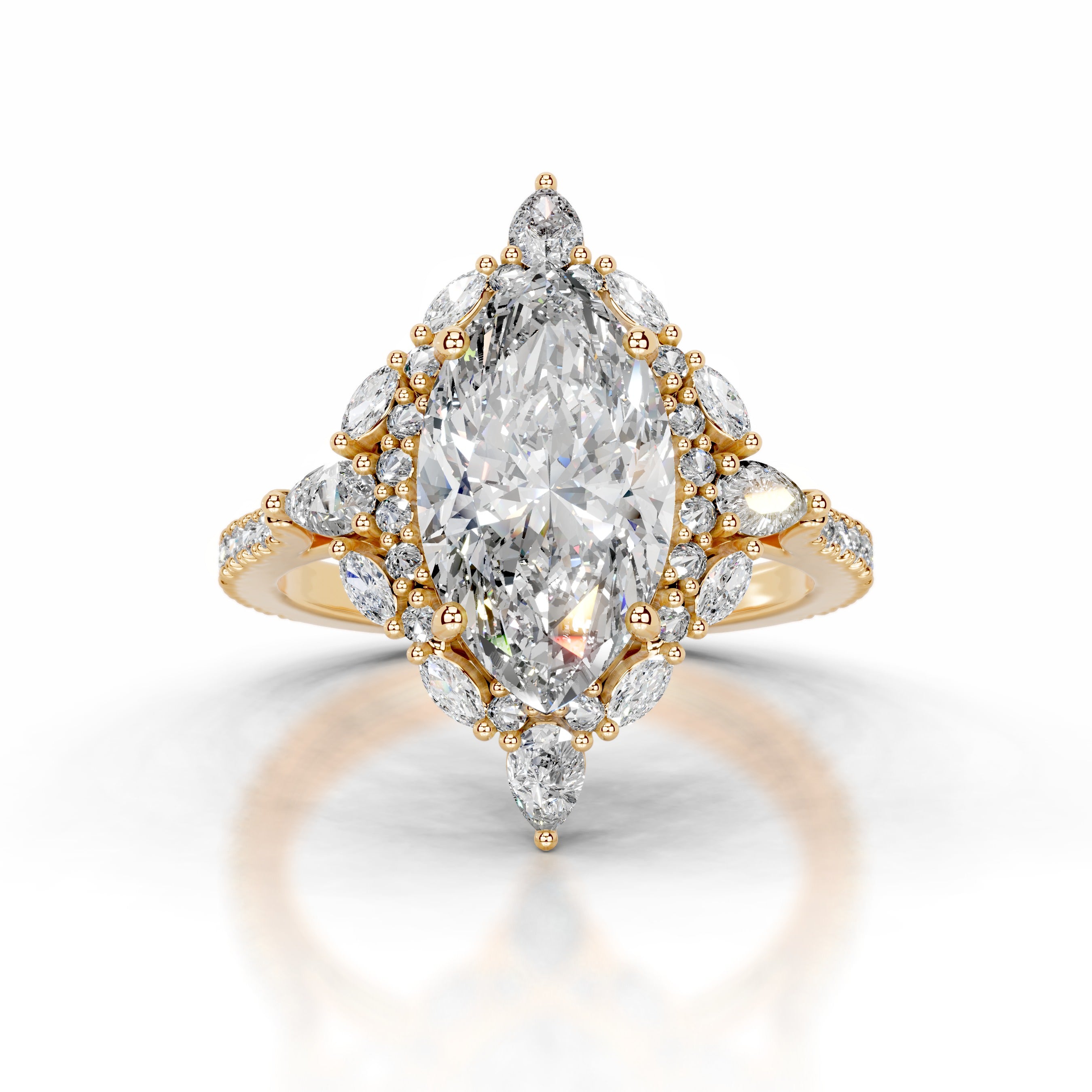 Fernanda Diamond Engagement Ring - 18K Yellow Gold、mySite、hinf8tx79