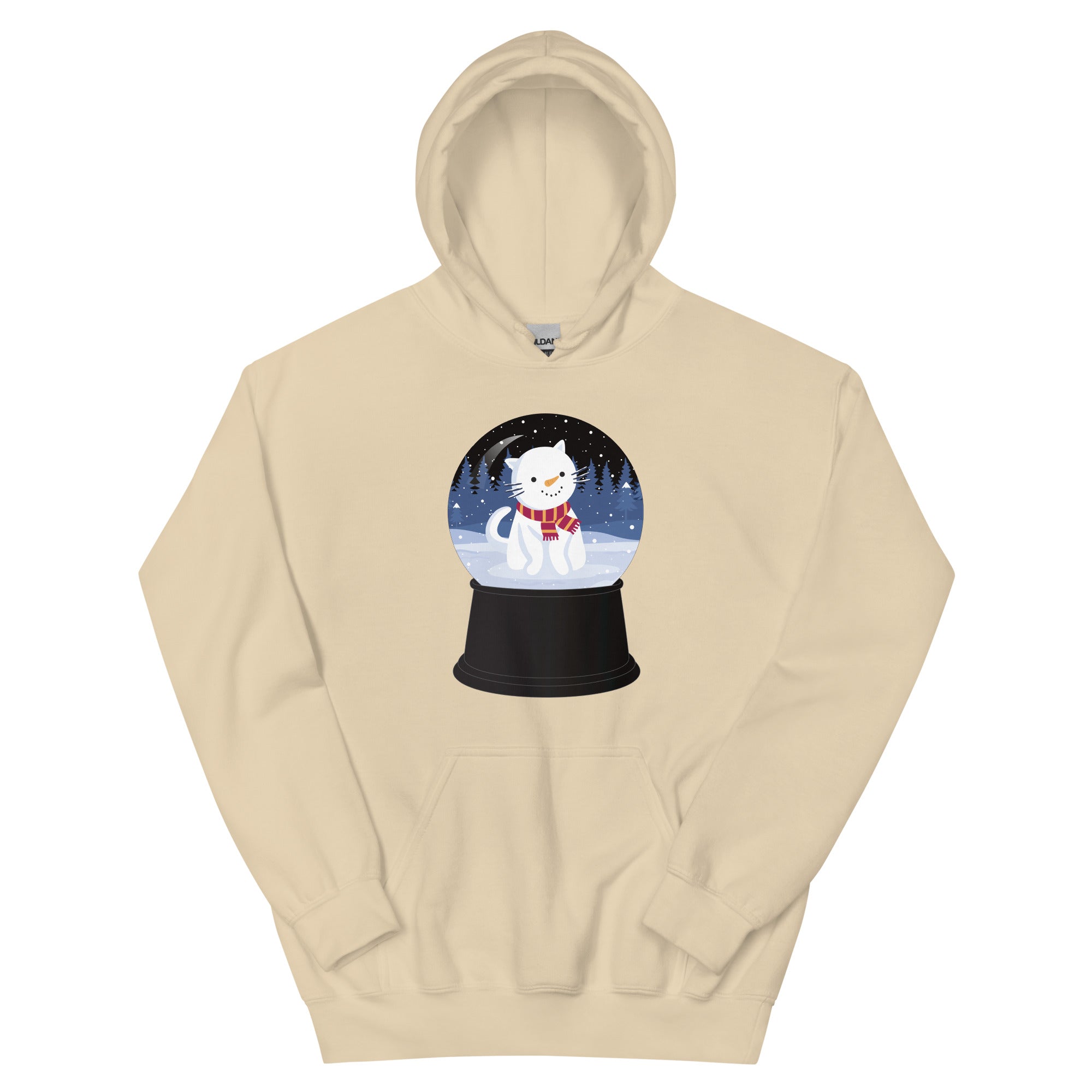 Snowman Kitty Snow Globe Hoodie、mySite、camillekostekn