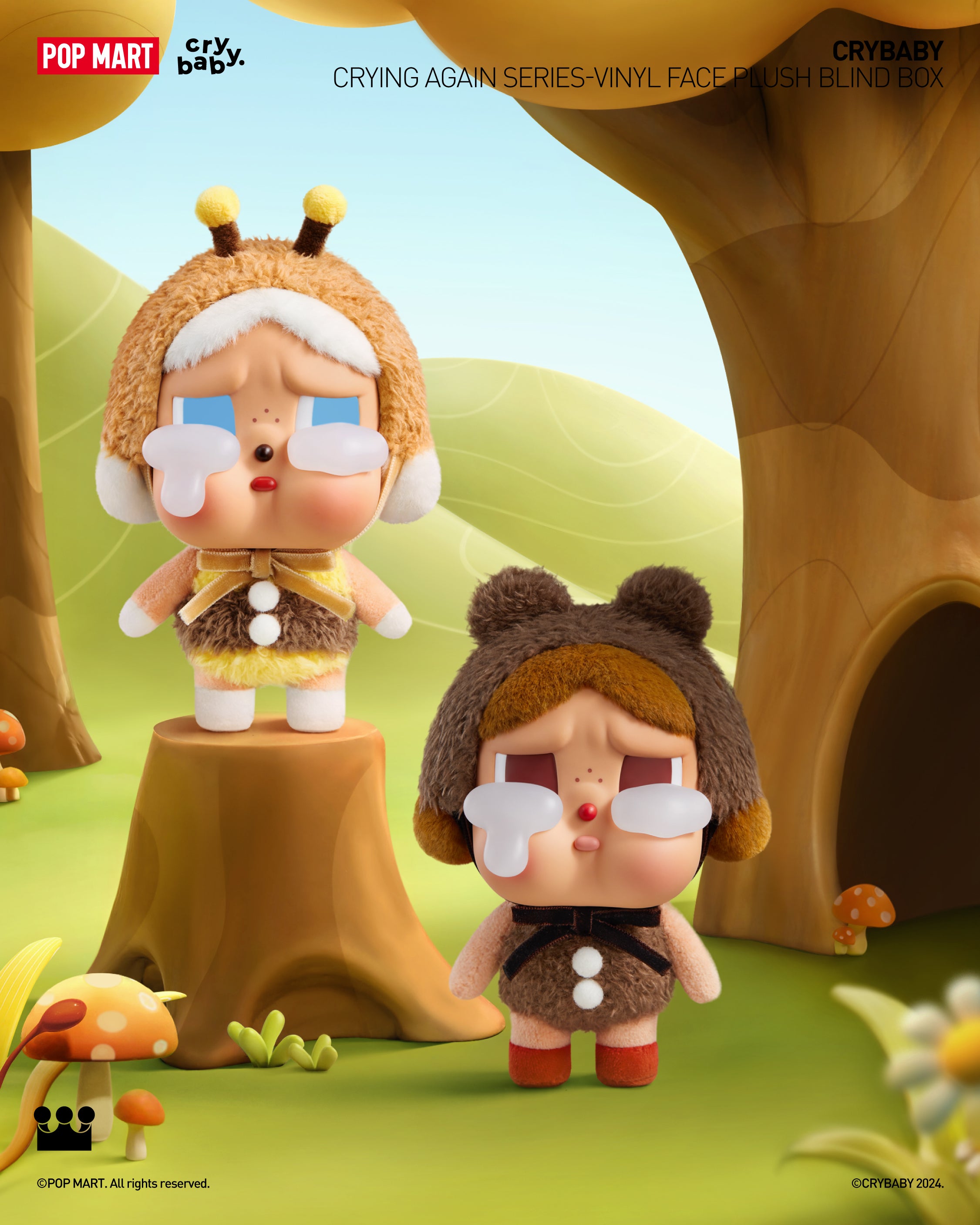  POP MART CRYBABY Crying Again Series-Vinyl Face Plush Blind Box、mySite、greenlandpopulation