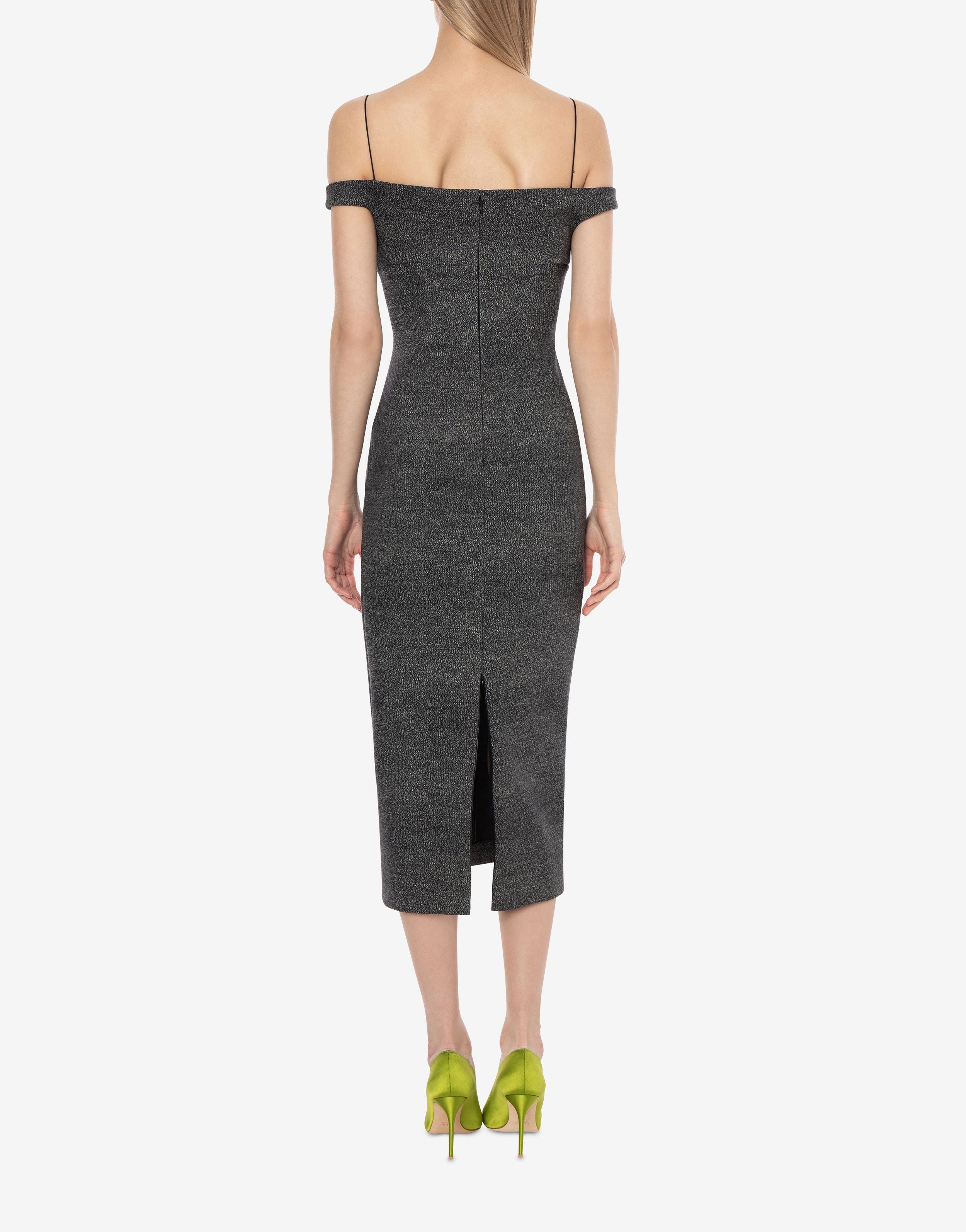 Abito off-the-shoulder in neoprene stampato、mySite、aoinhome