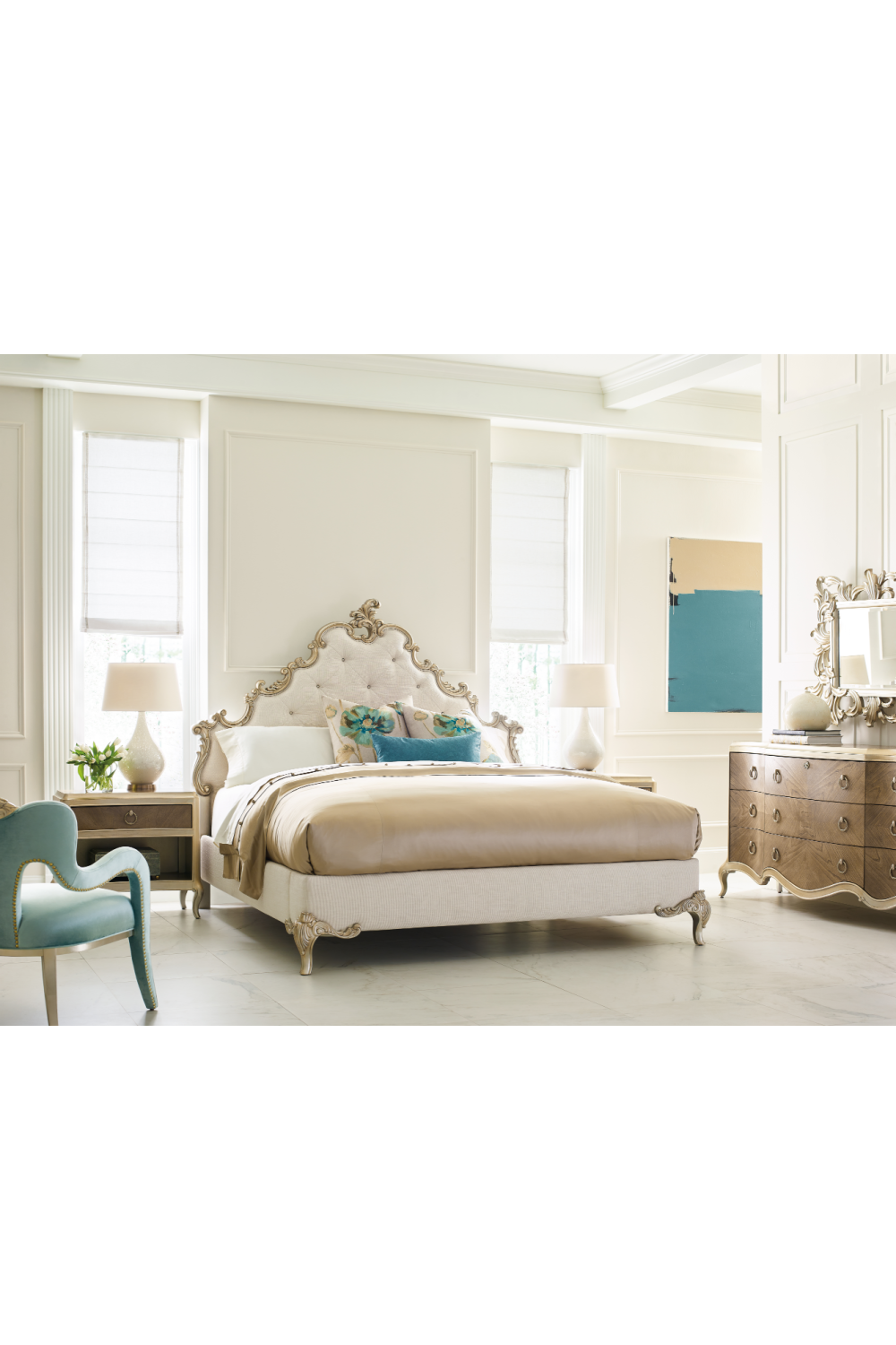 Mid-Century Modern Hardwood Nightstand | Caracole Fontainebleau、mySite、neckold