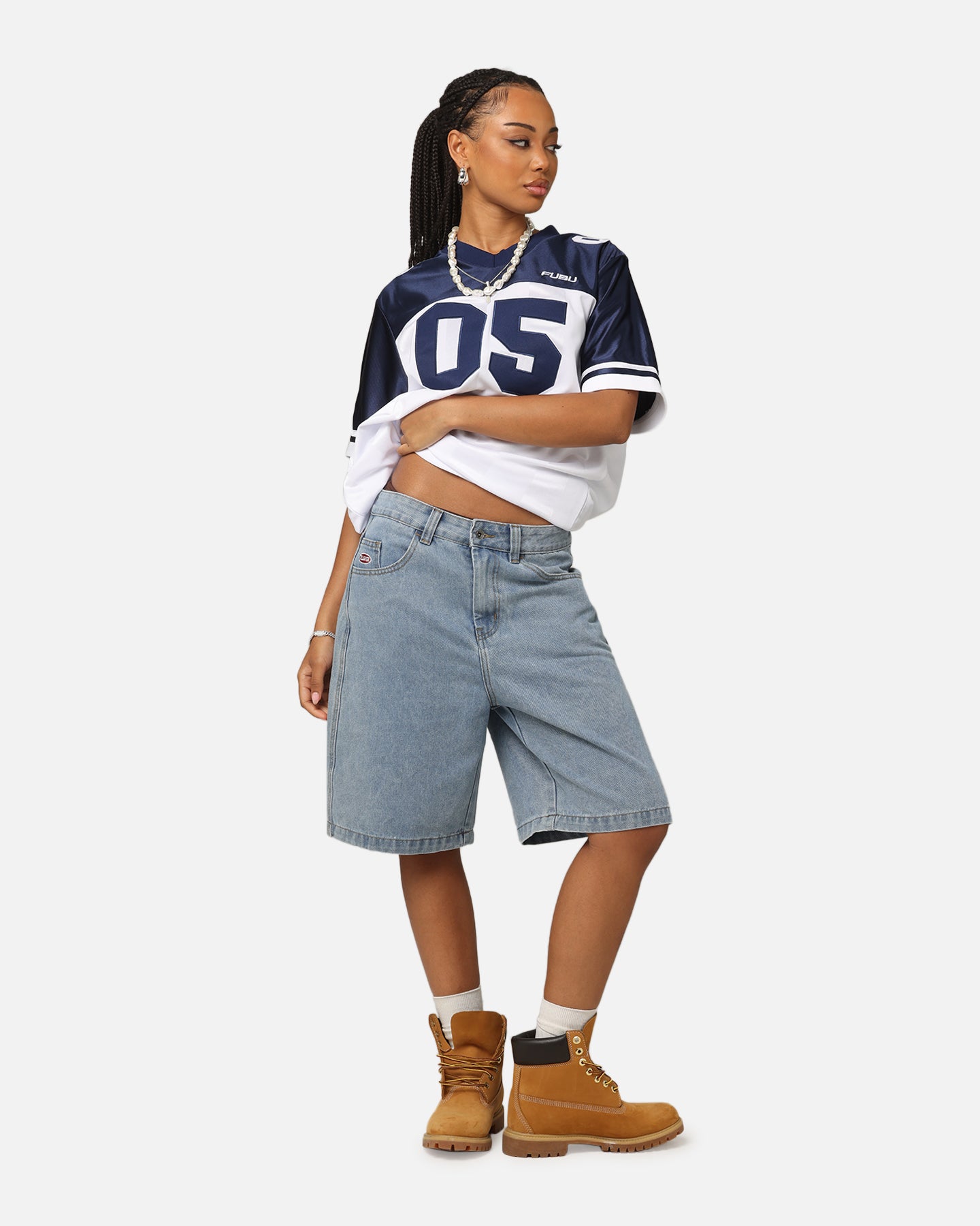 Fubu Football Jersey White/Navy、mySite、zt4zffjzw